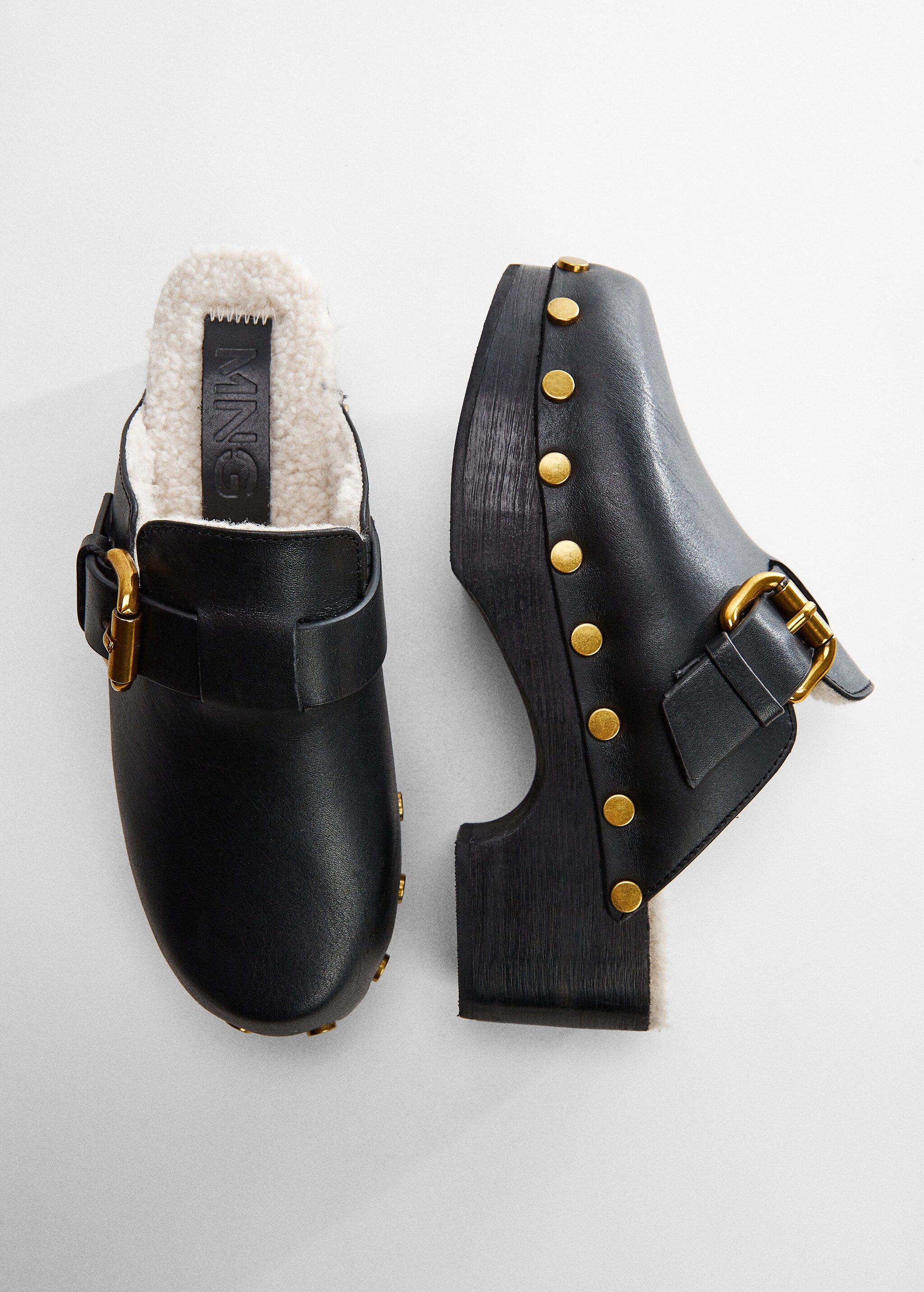 Sheepskin clogs with fur-effect lining - Details of the article 5