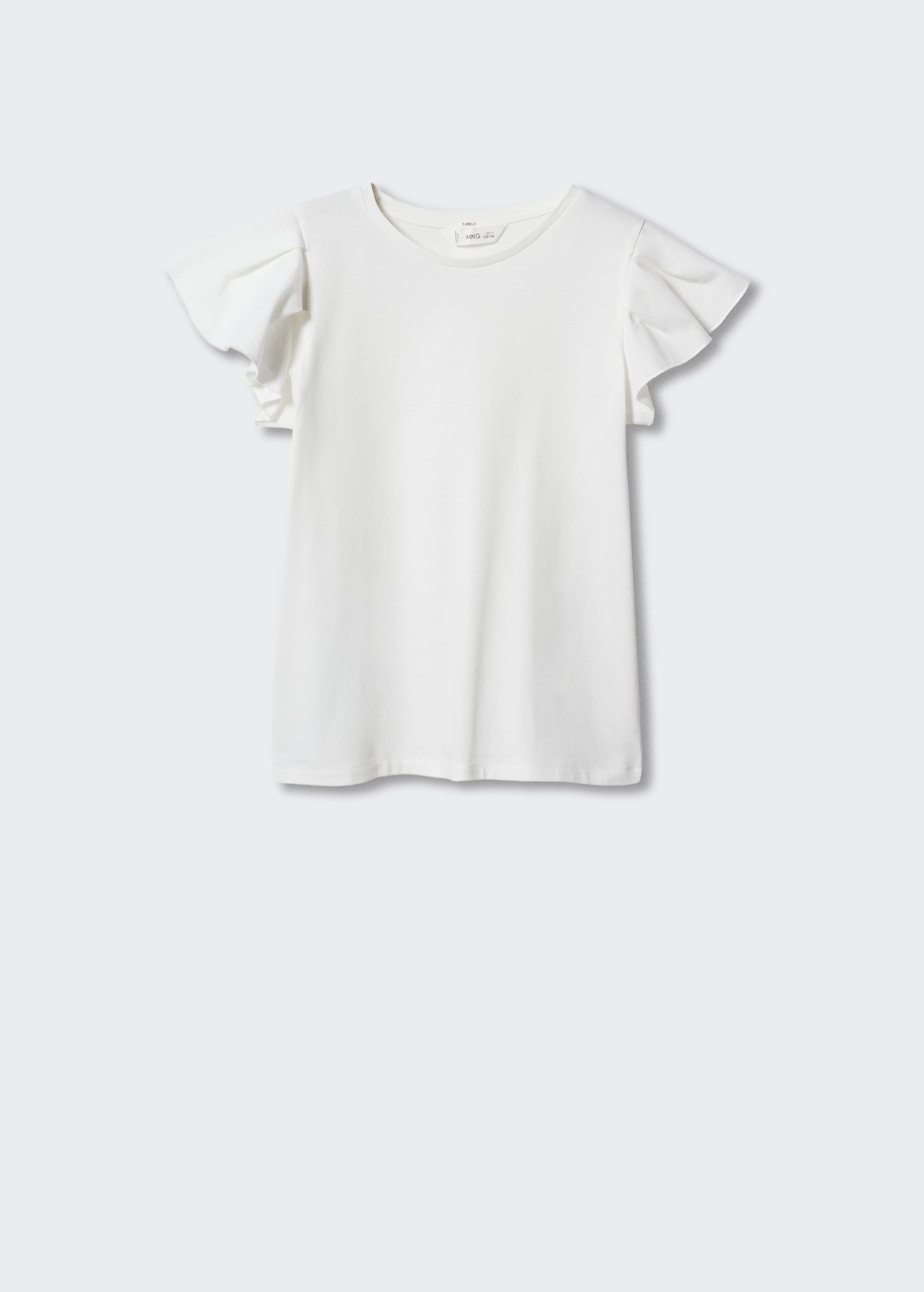 Kurzärmliges T-Shirt mit Rüschen - Artikel ohne Model