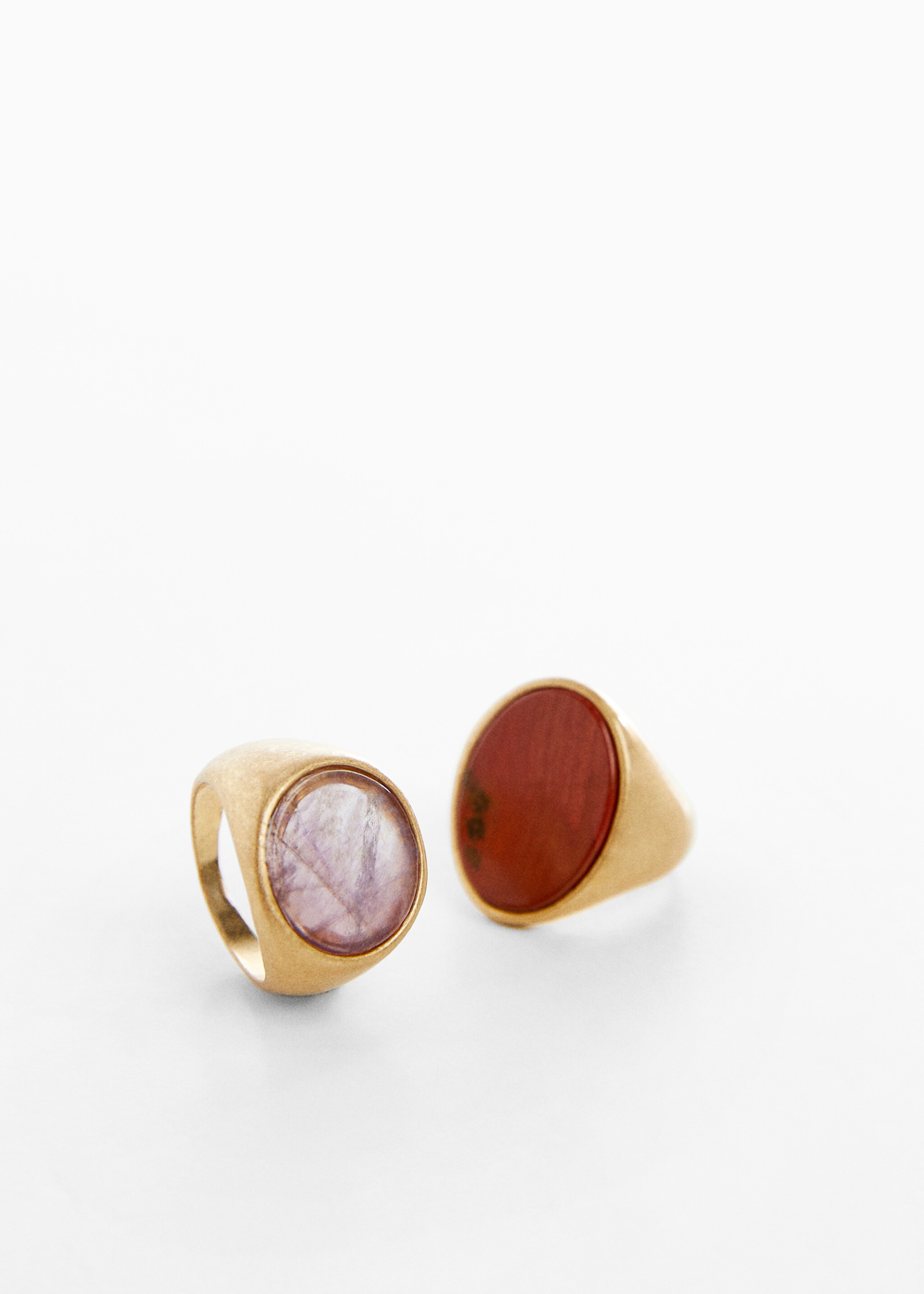 2-pack combined rings - Medium plane, Gold. Ref: 47050415-00.