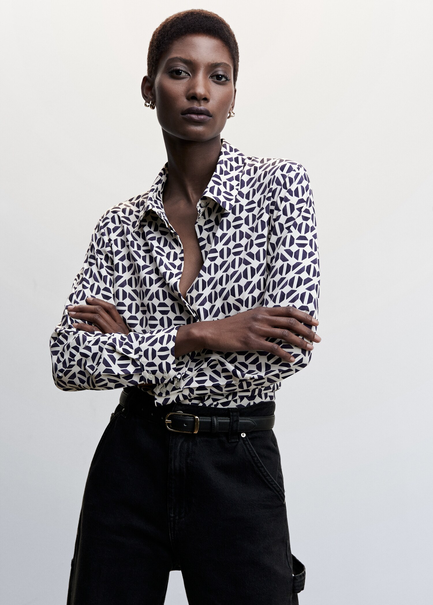 Buttoned flowy shirt - Medium plane