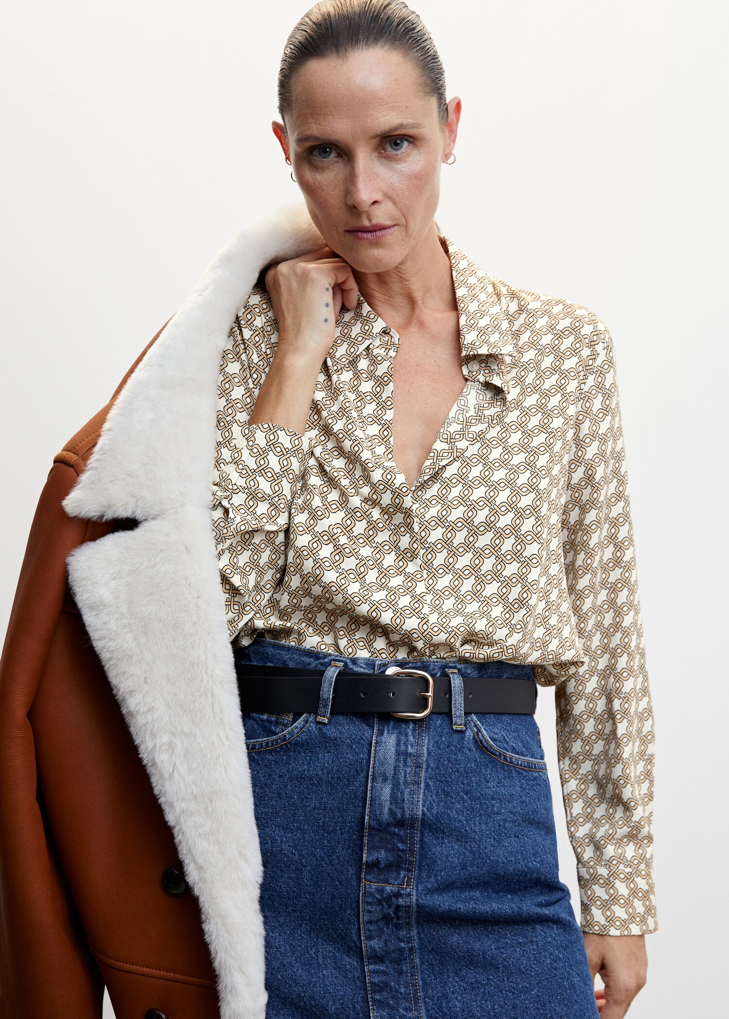 Buttoned flowy shirt - Medium plane