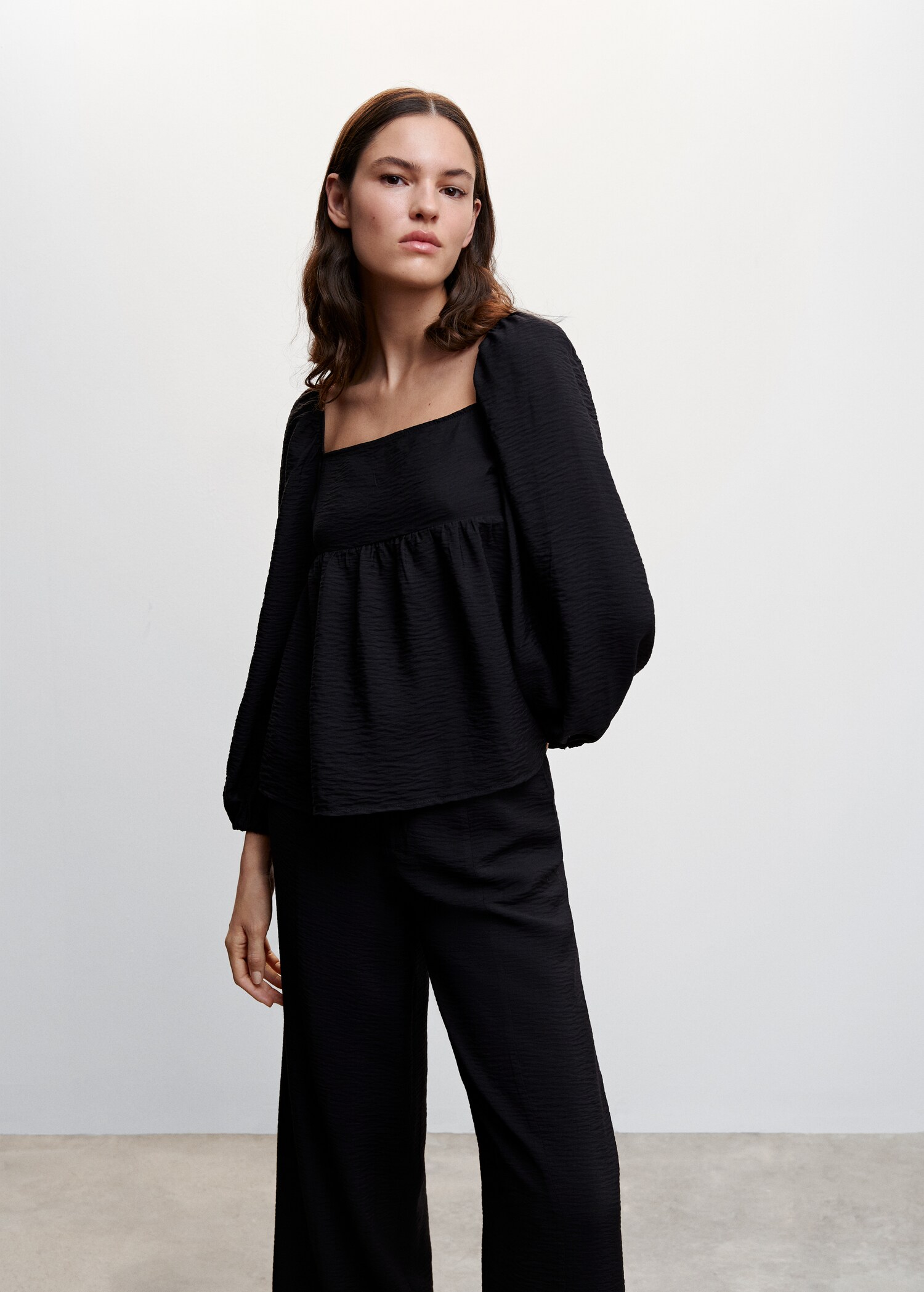 Puffed sleeves blouse - Medium plane