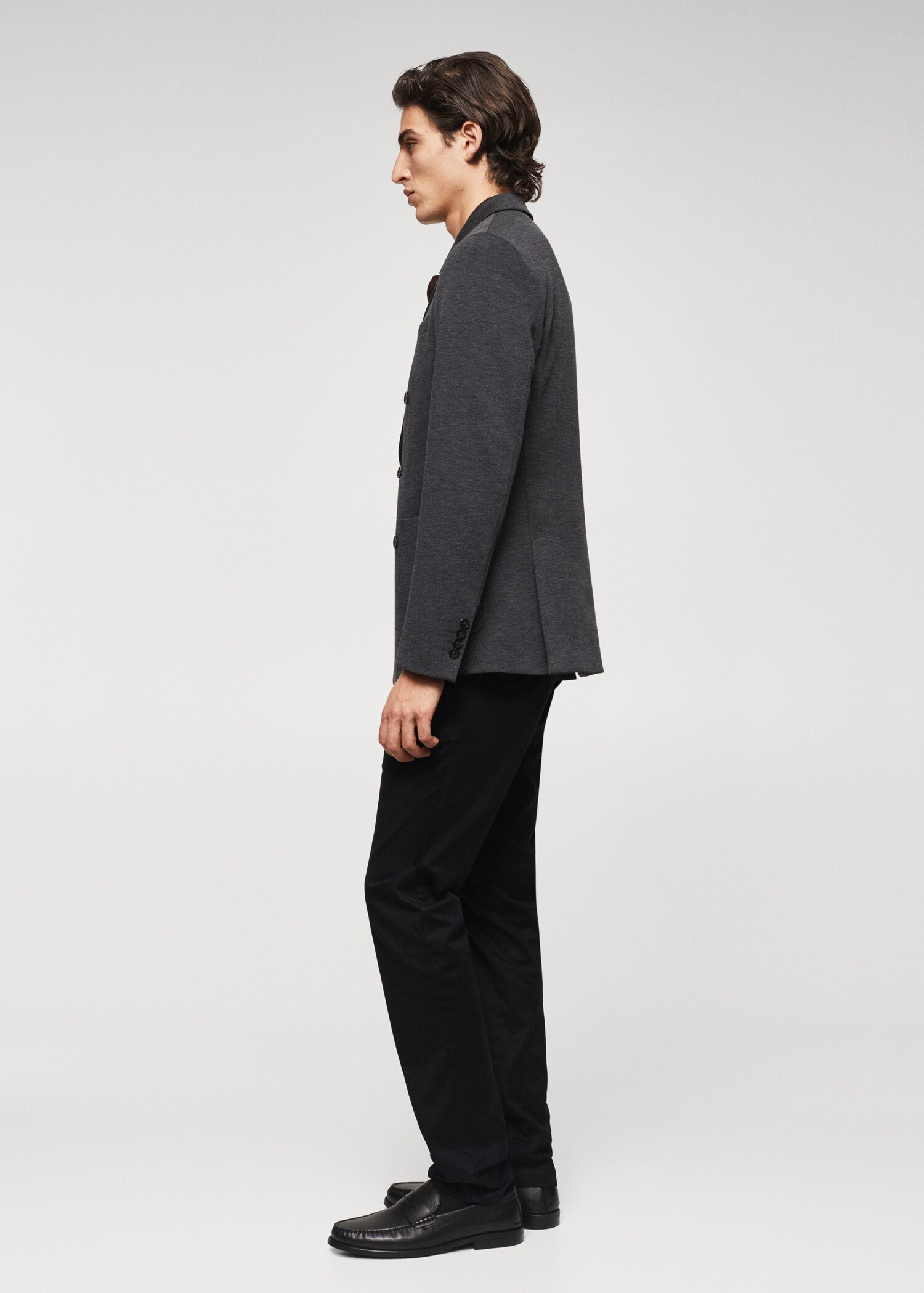 Slim-fit double-breasted jacket - Details of the article 6