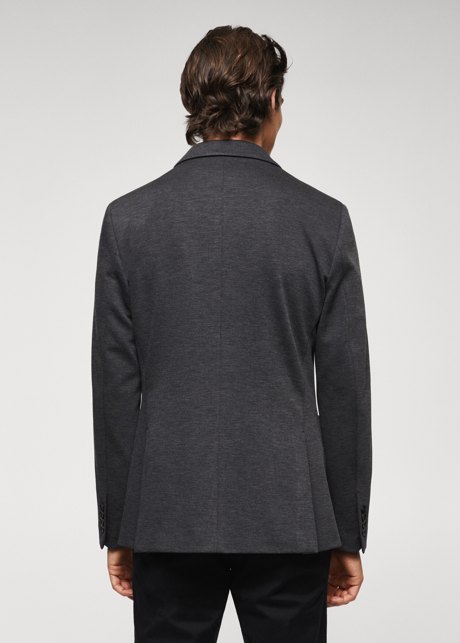 Slim-fit double-breasted jacket - Reverse of the article