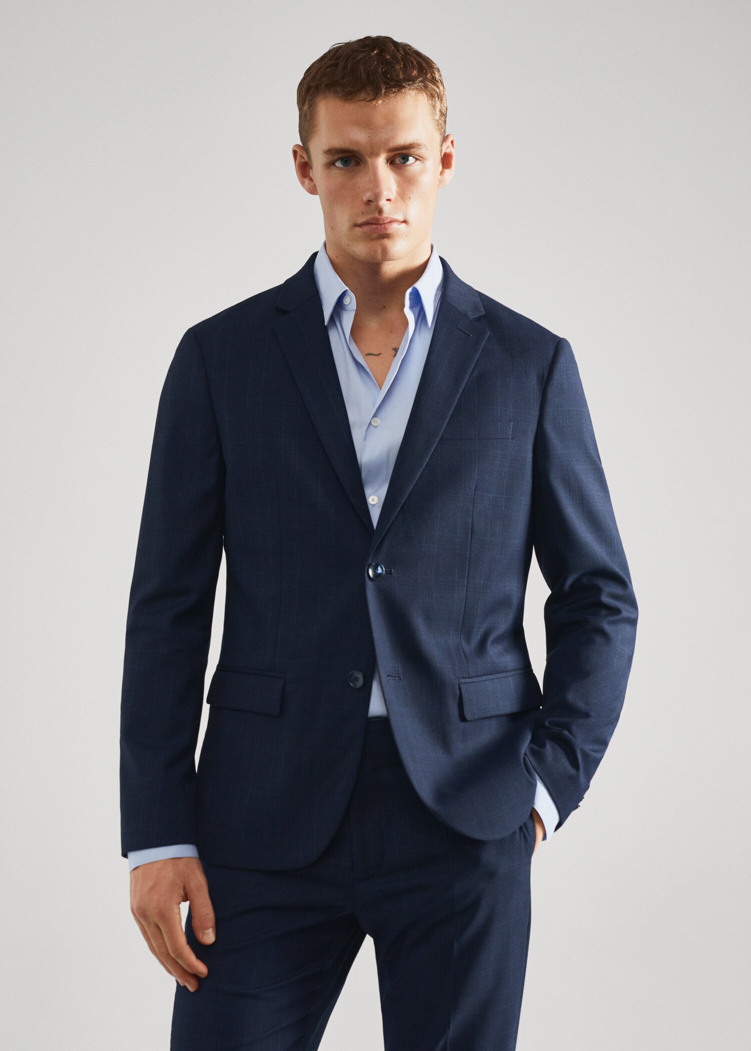 Super slim-fit suit jacket - Medium plane