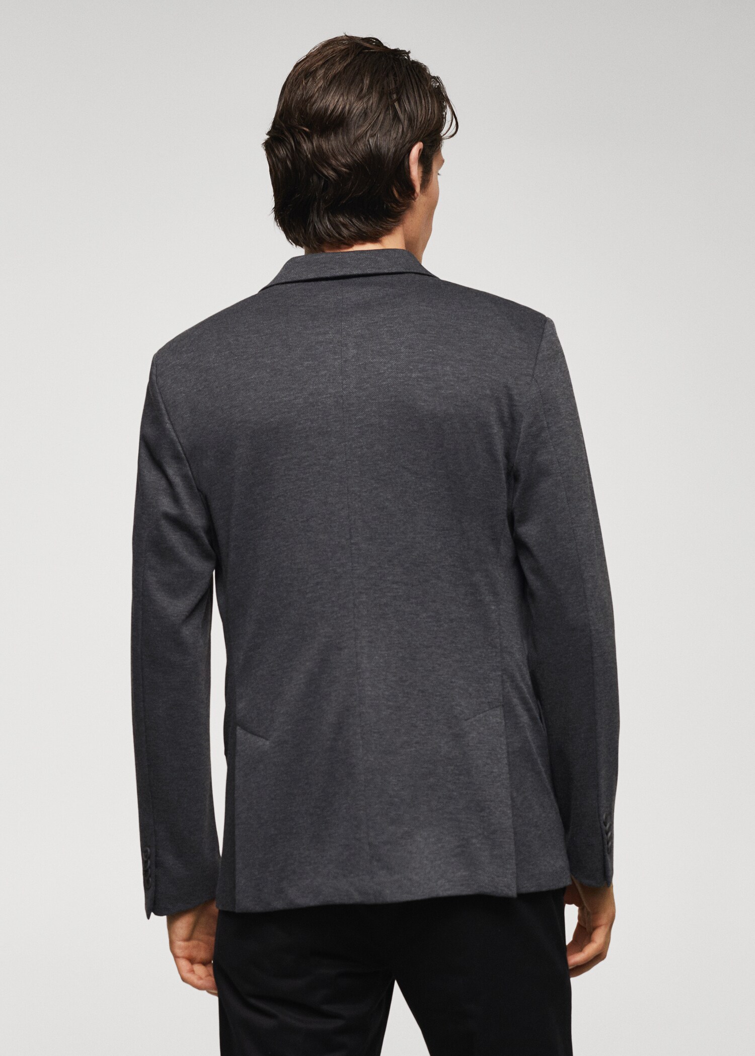 Teksturowana marynarka slim fit - Tylna strona artykułu