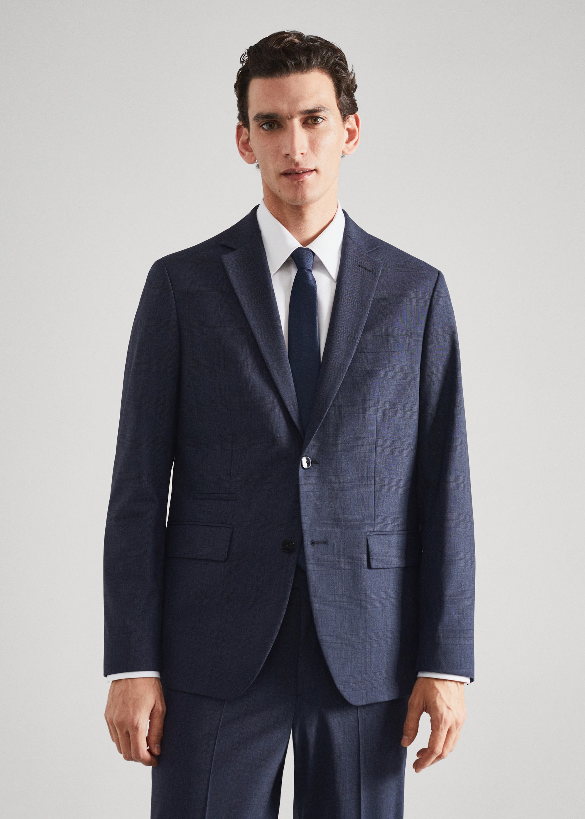 Slim-fit wool suit jacket - Medium plane