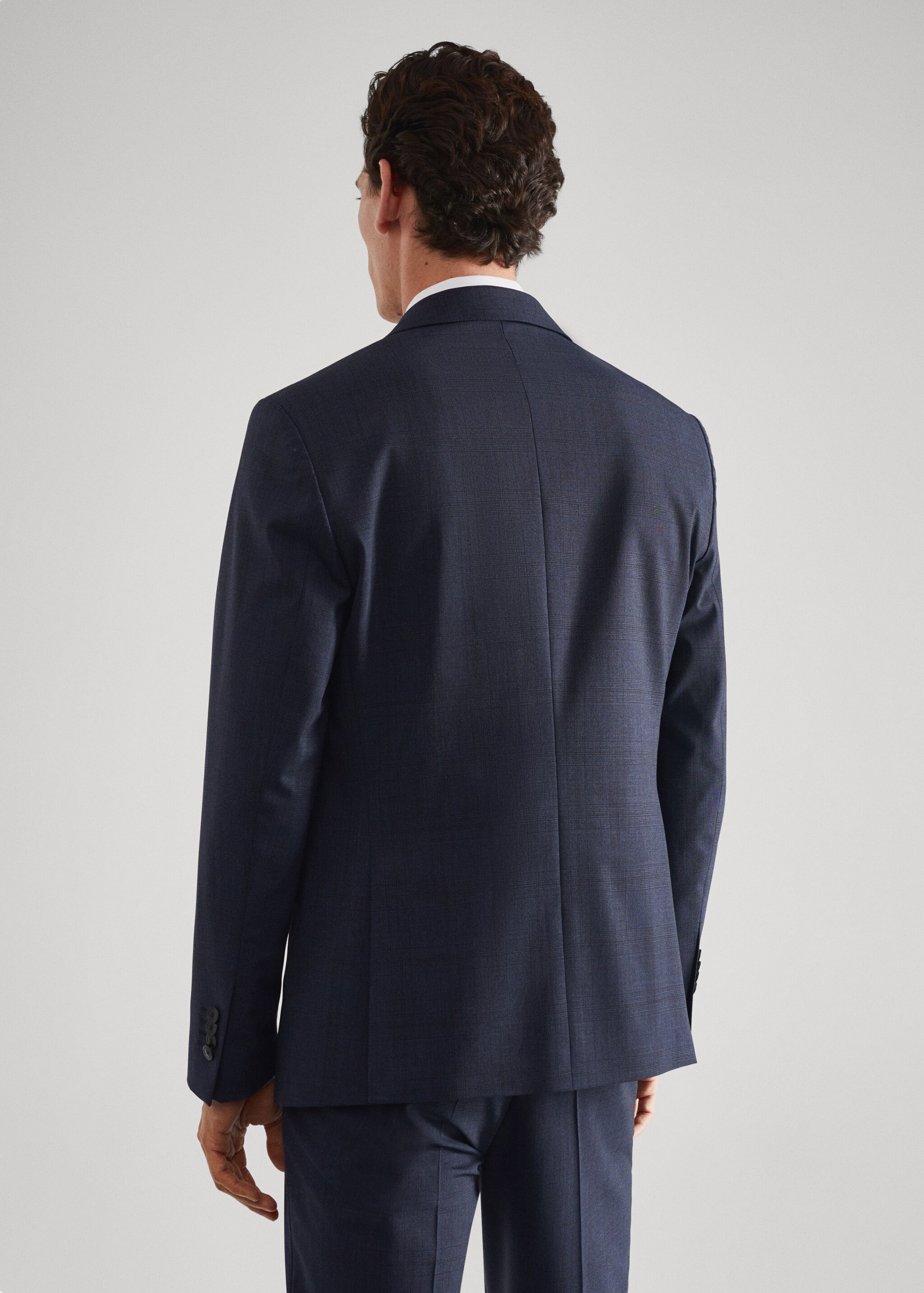 Slim Fit-Anzugjacke aus Wolle - Rückseite des Artikels