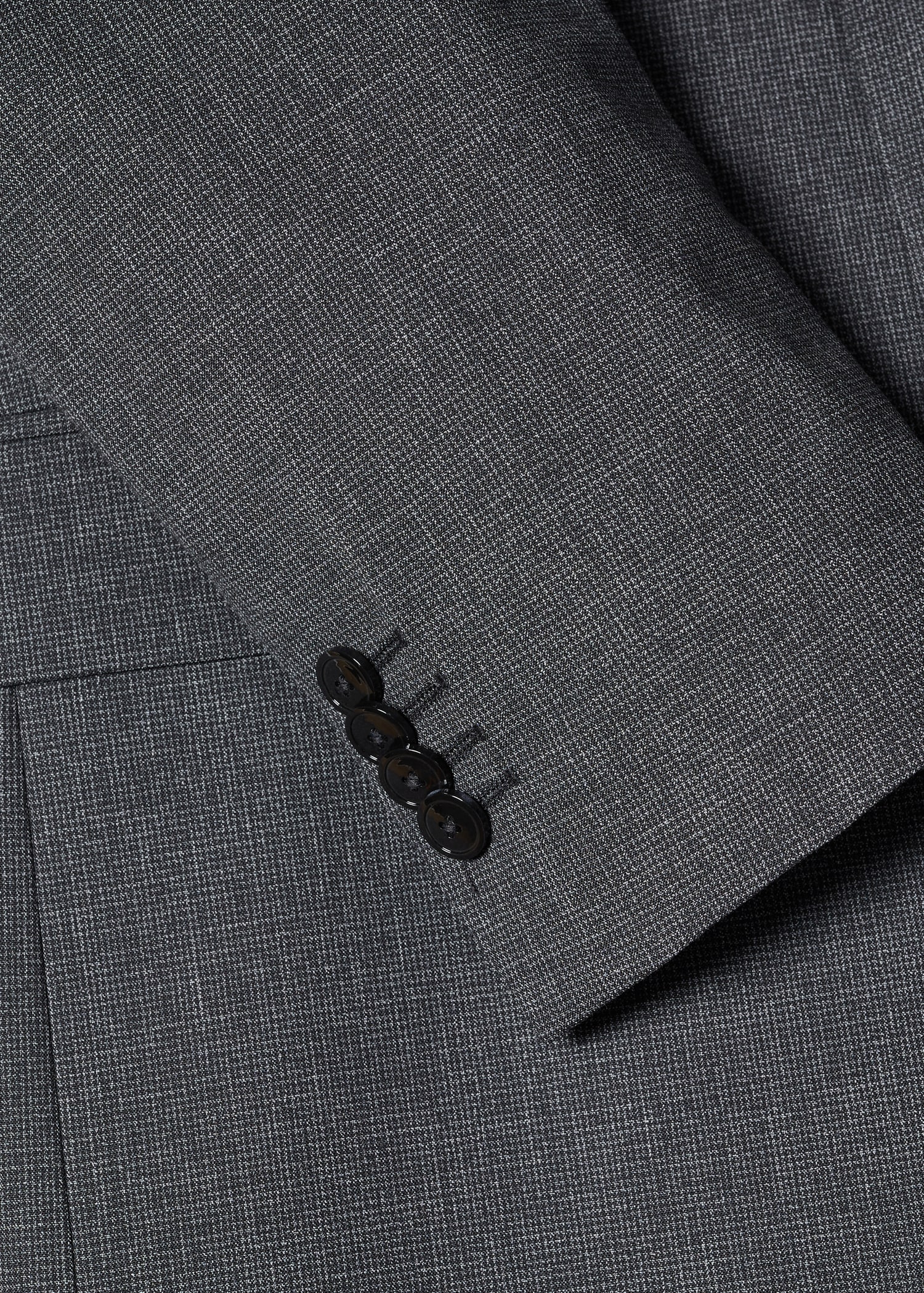 Slim-fit wool suit jacket - Details of the article 0