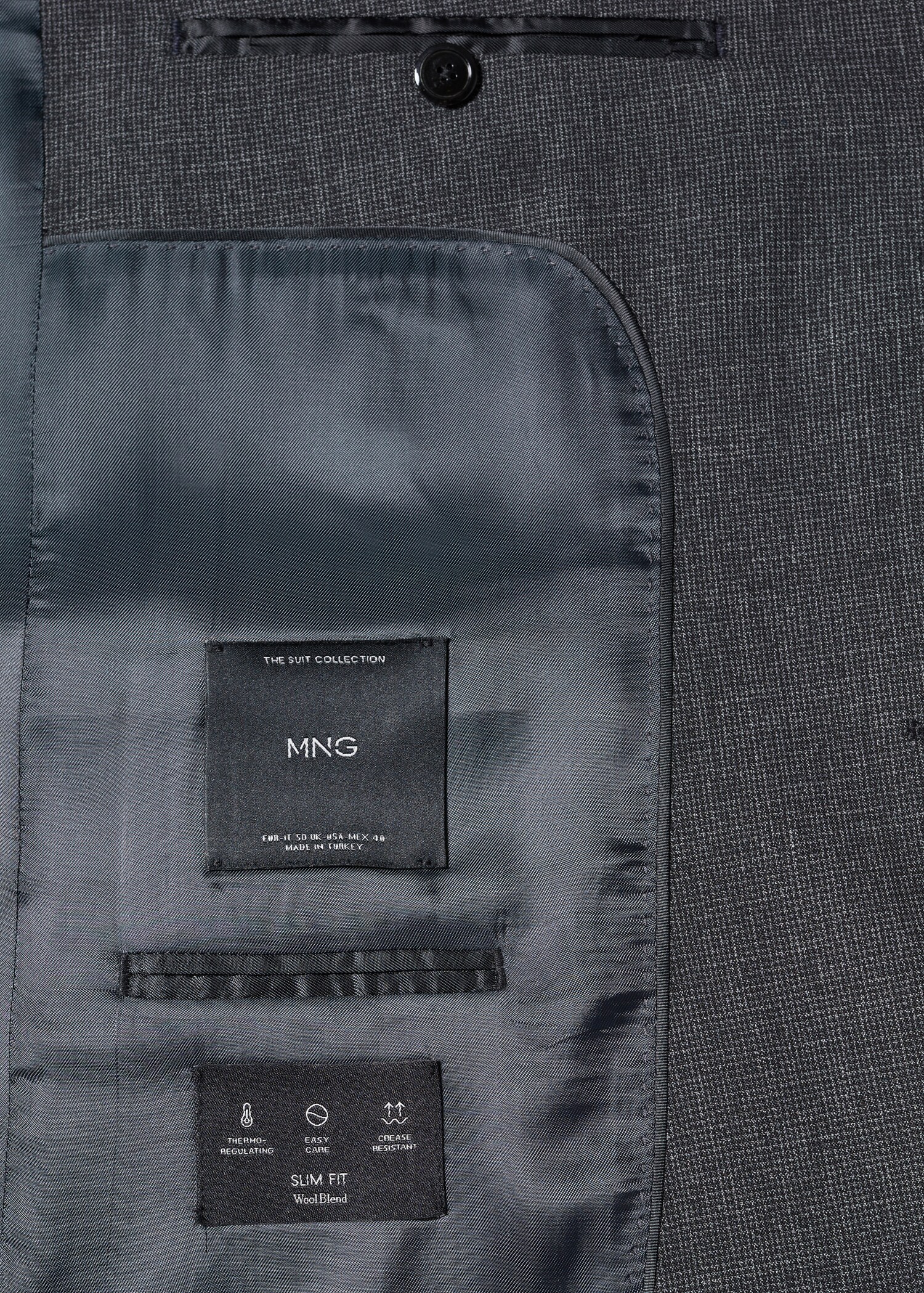 Slim-fit wool suit jacket - Details of the article 8