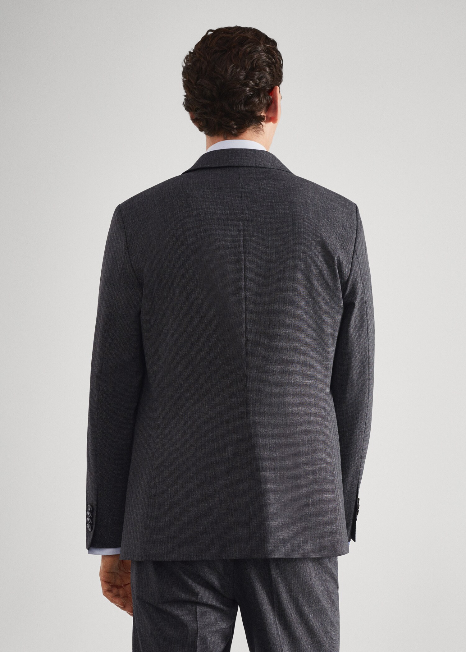 Slim-fit wool suit jacket - Reverse of the article
