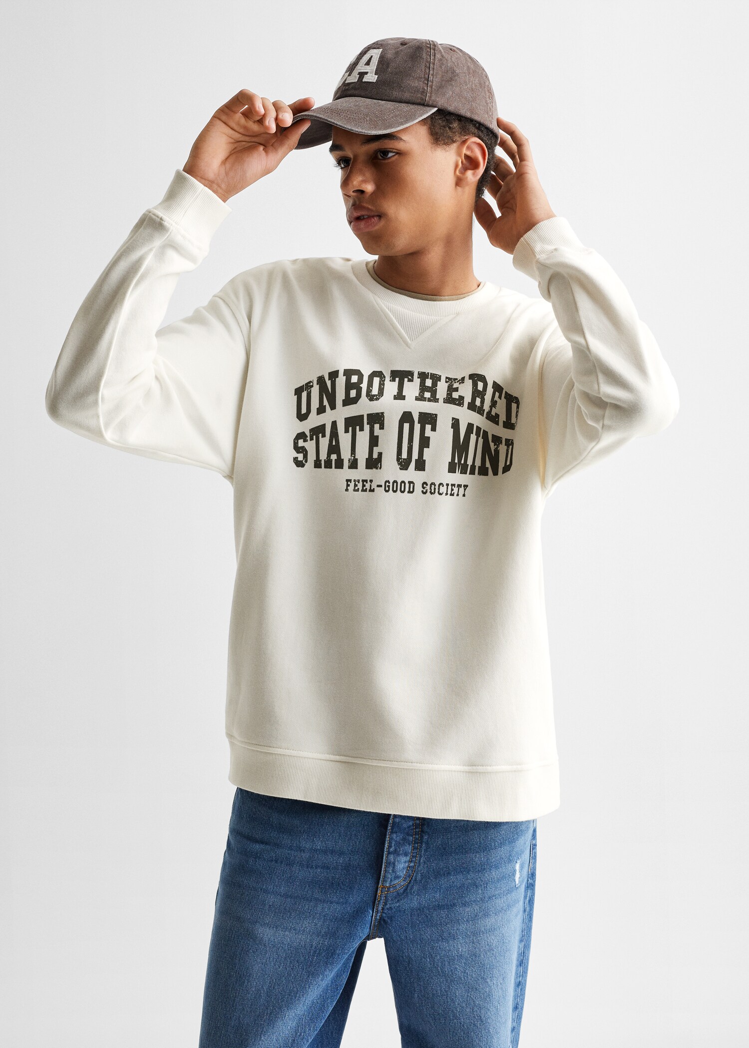 Message cotton sweatshirt - Medium plane