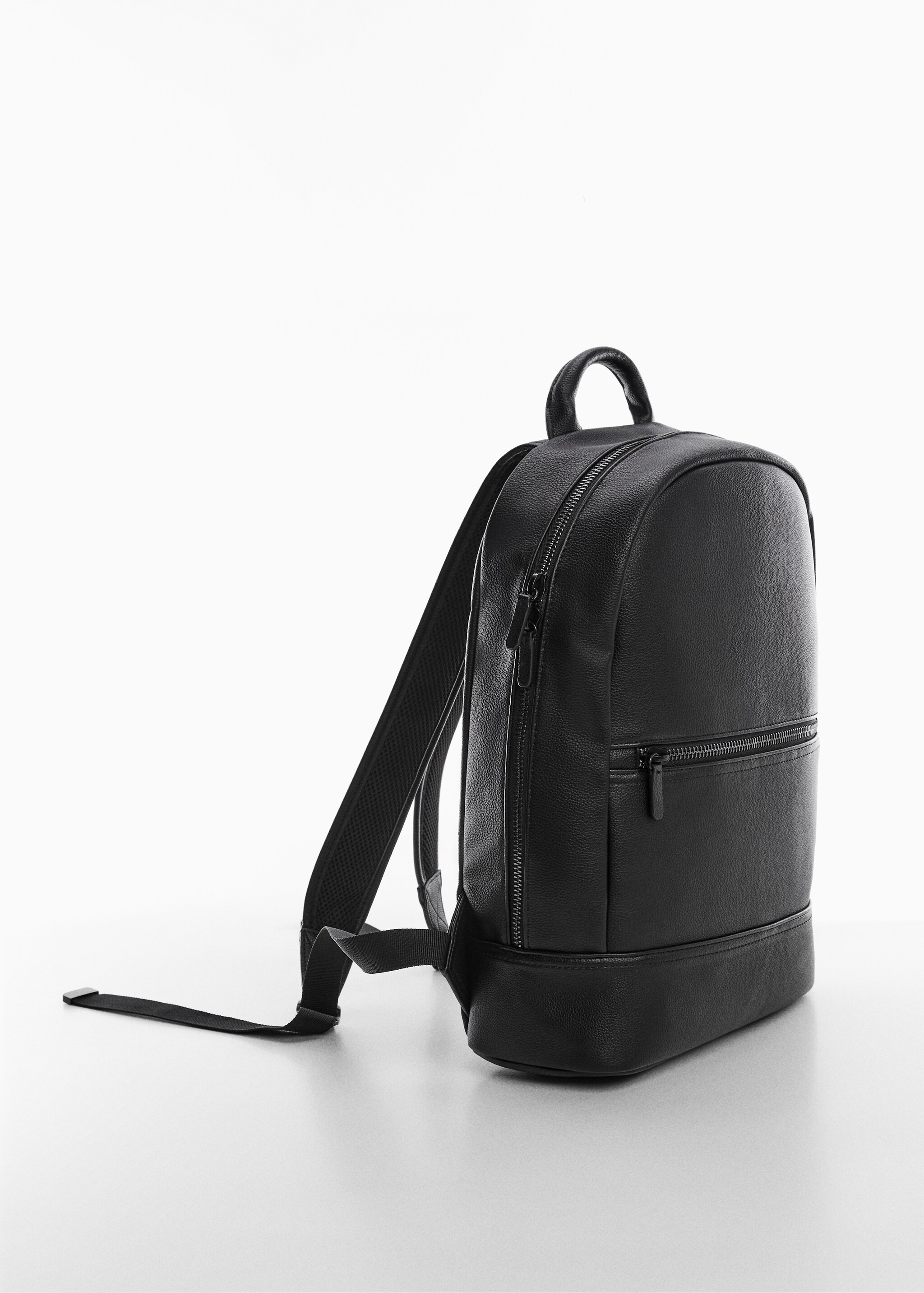 Faux leather backpack - Medium plane