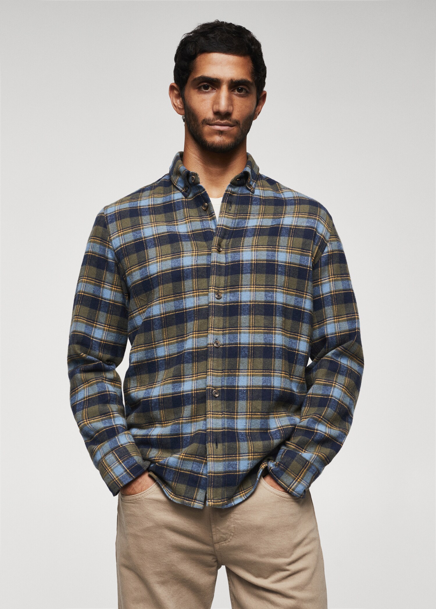 Checked flannel shirt - Medium plane