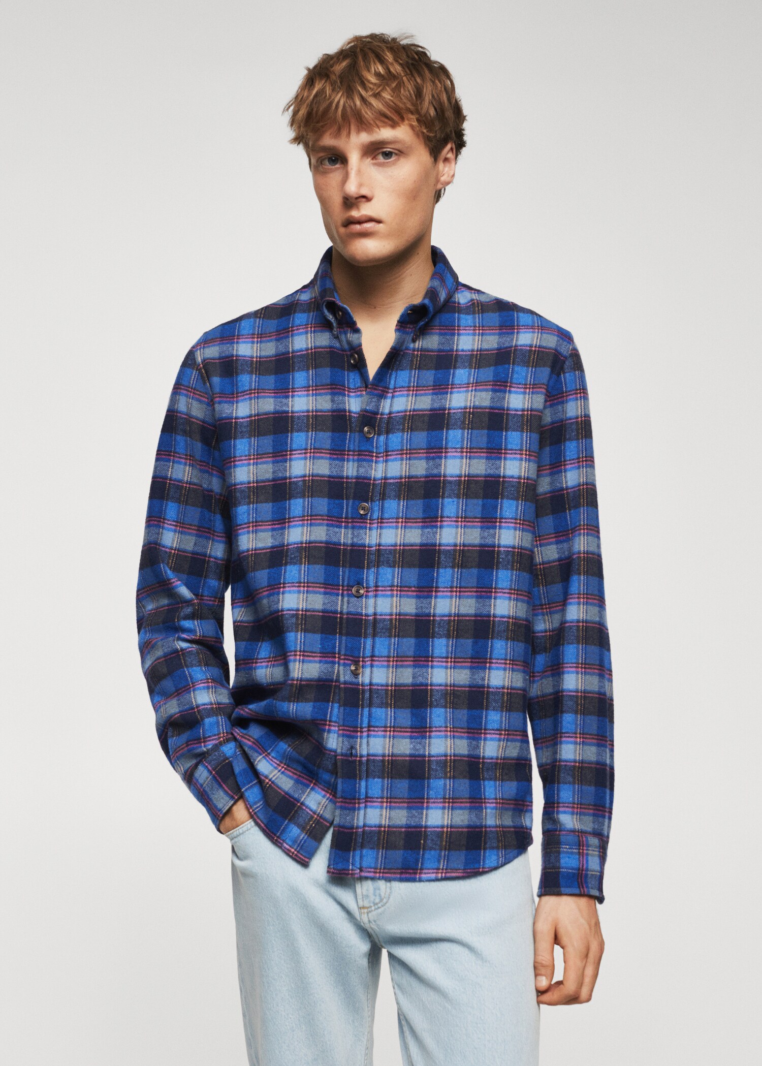 Checked flannel shirt - Medium plane