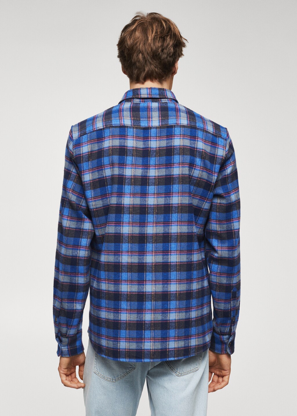 Checked flannel shirt - Men | MANGO OUTLET USA