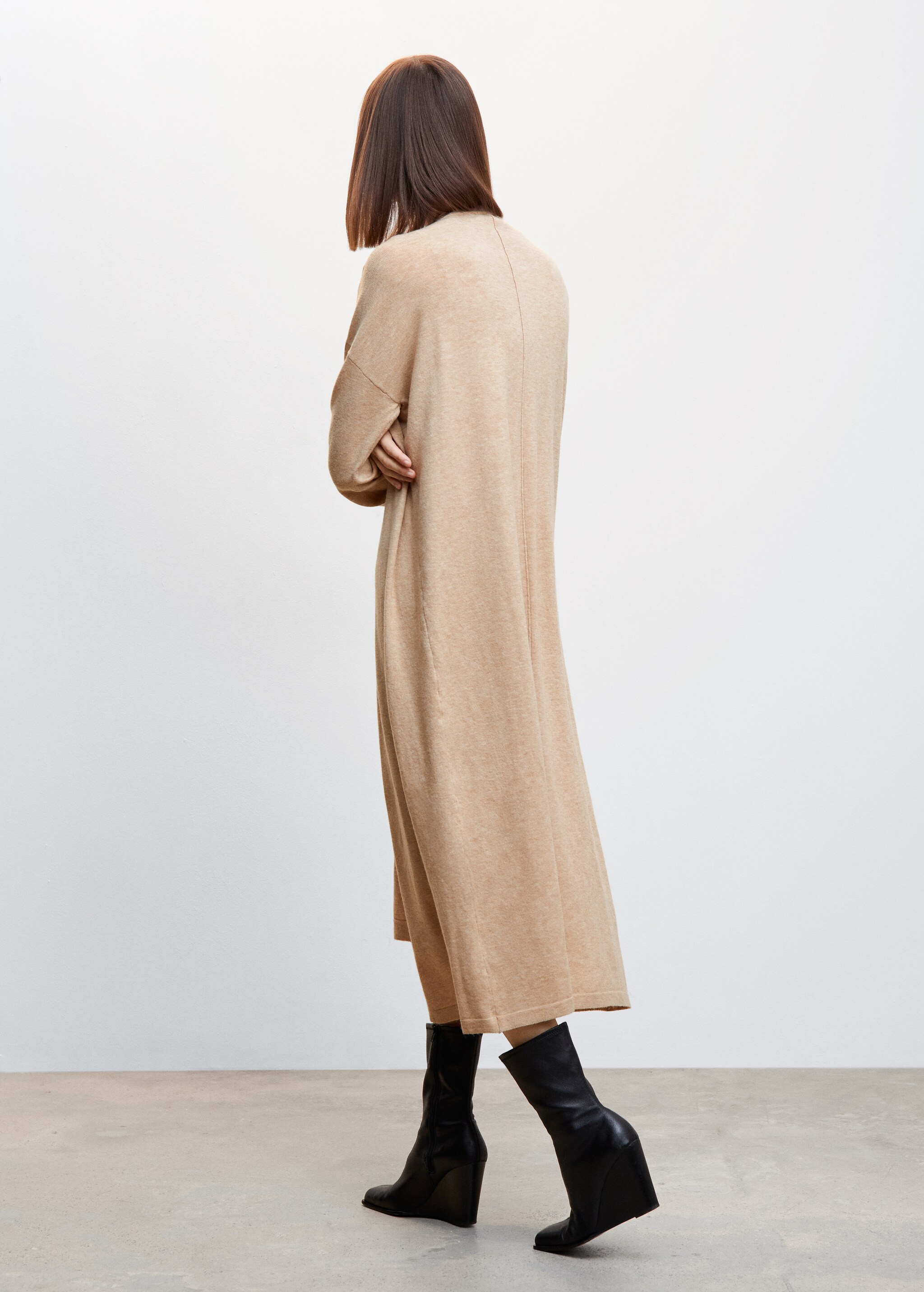 Long knit cardigan - Reverse of the article