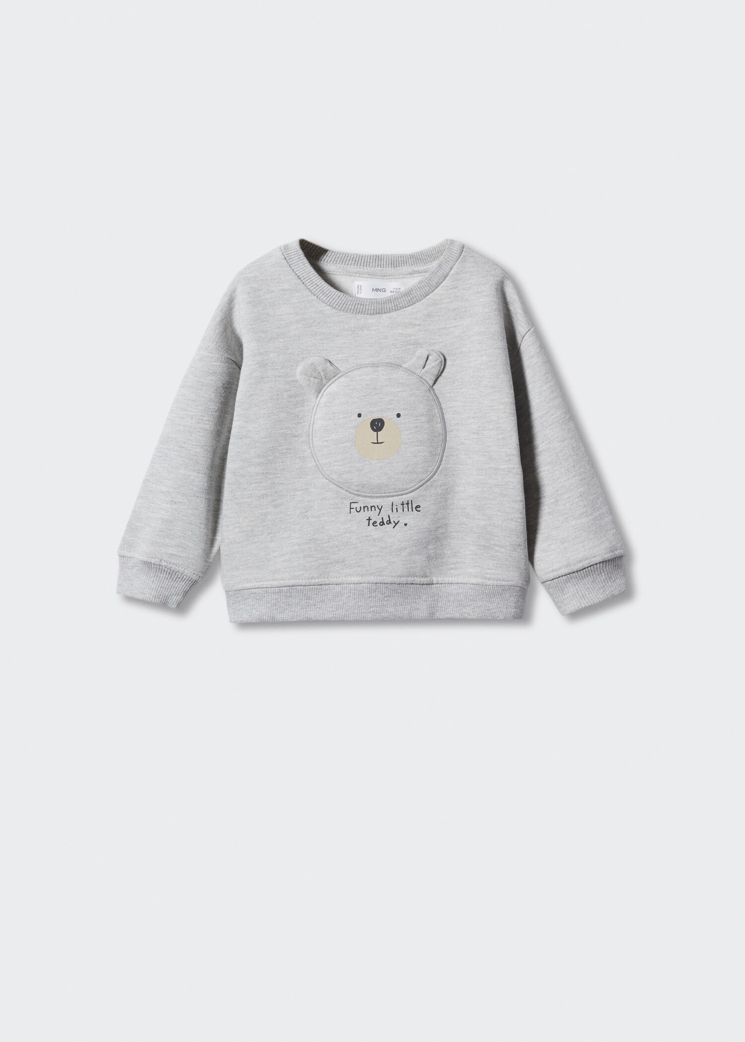 Embossed bear sweatshirt - Article without model