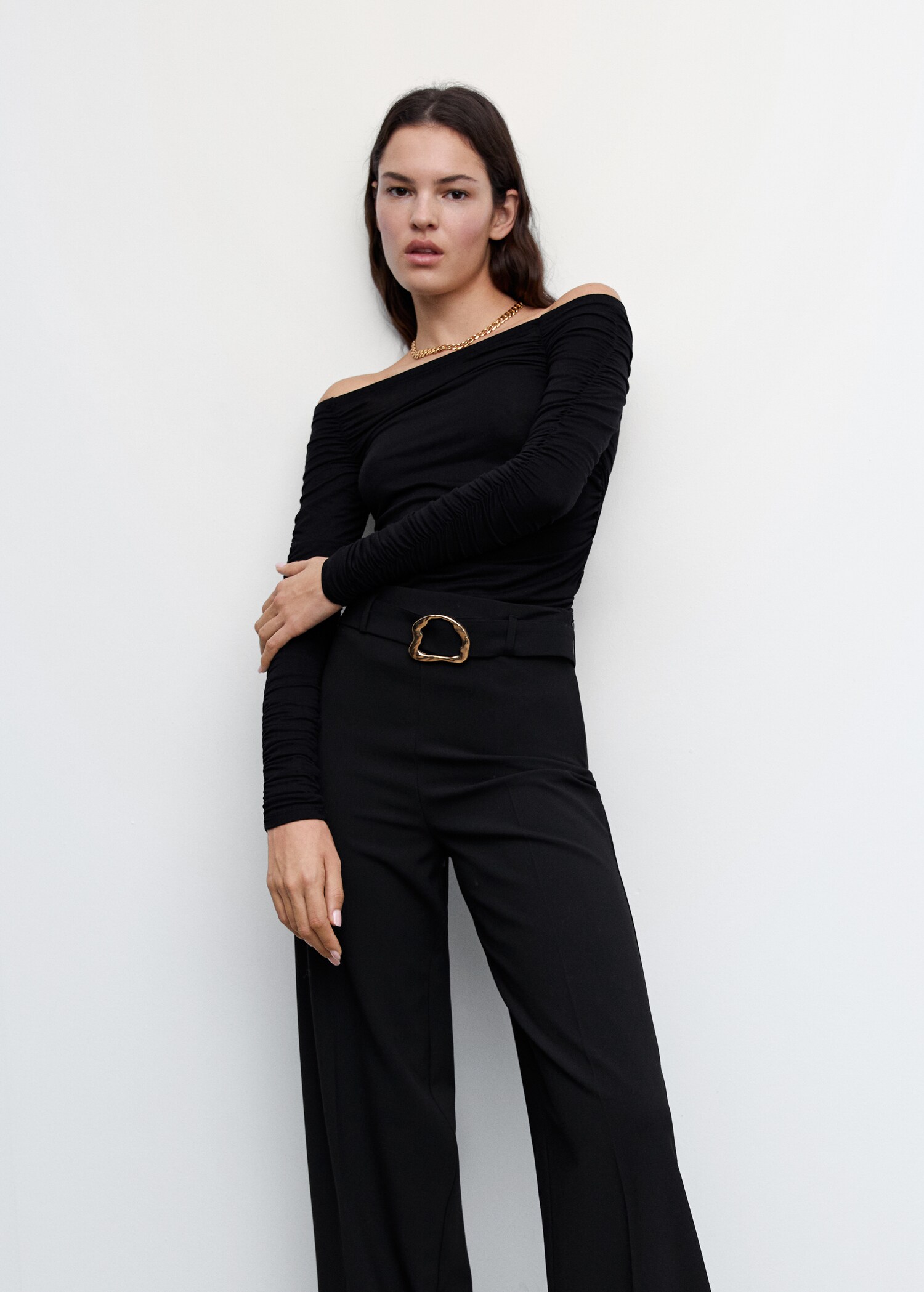 Pantalon droit avec ceinture - Détail de l'article 2