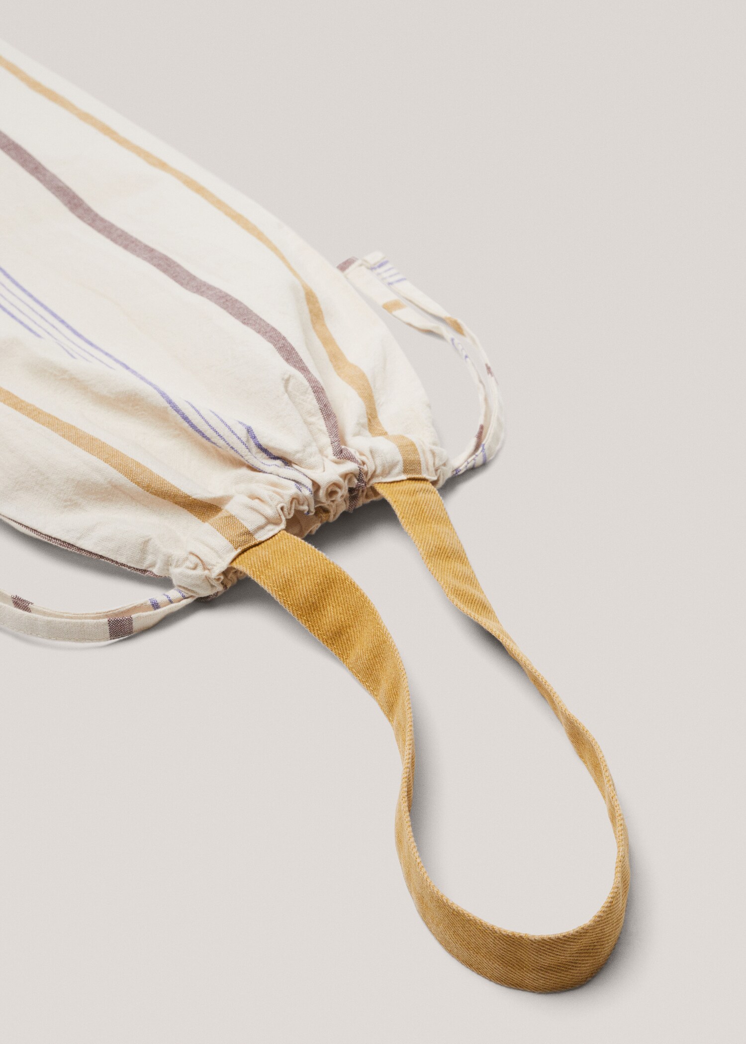 Striped 100% cotton sack bag - Details of the article 1