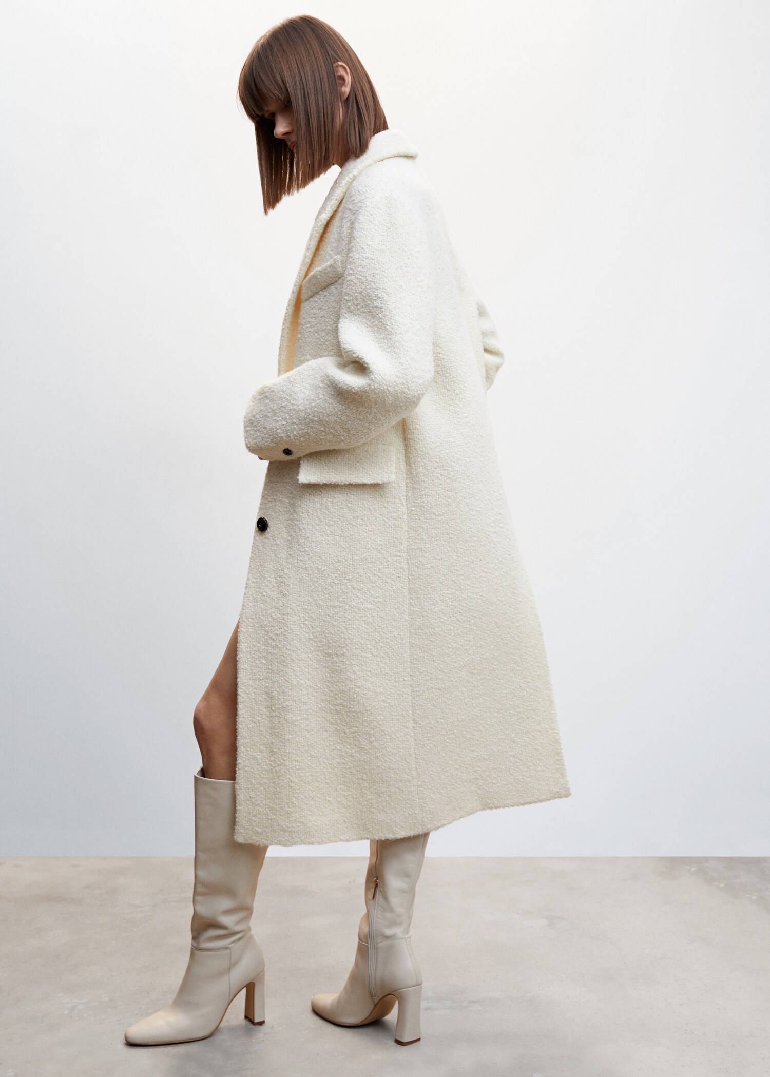 Manteau tissu bouclé laine - Détail de l'article 2