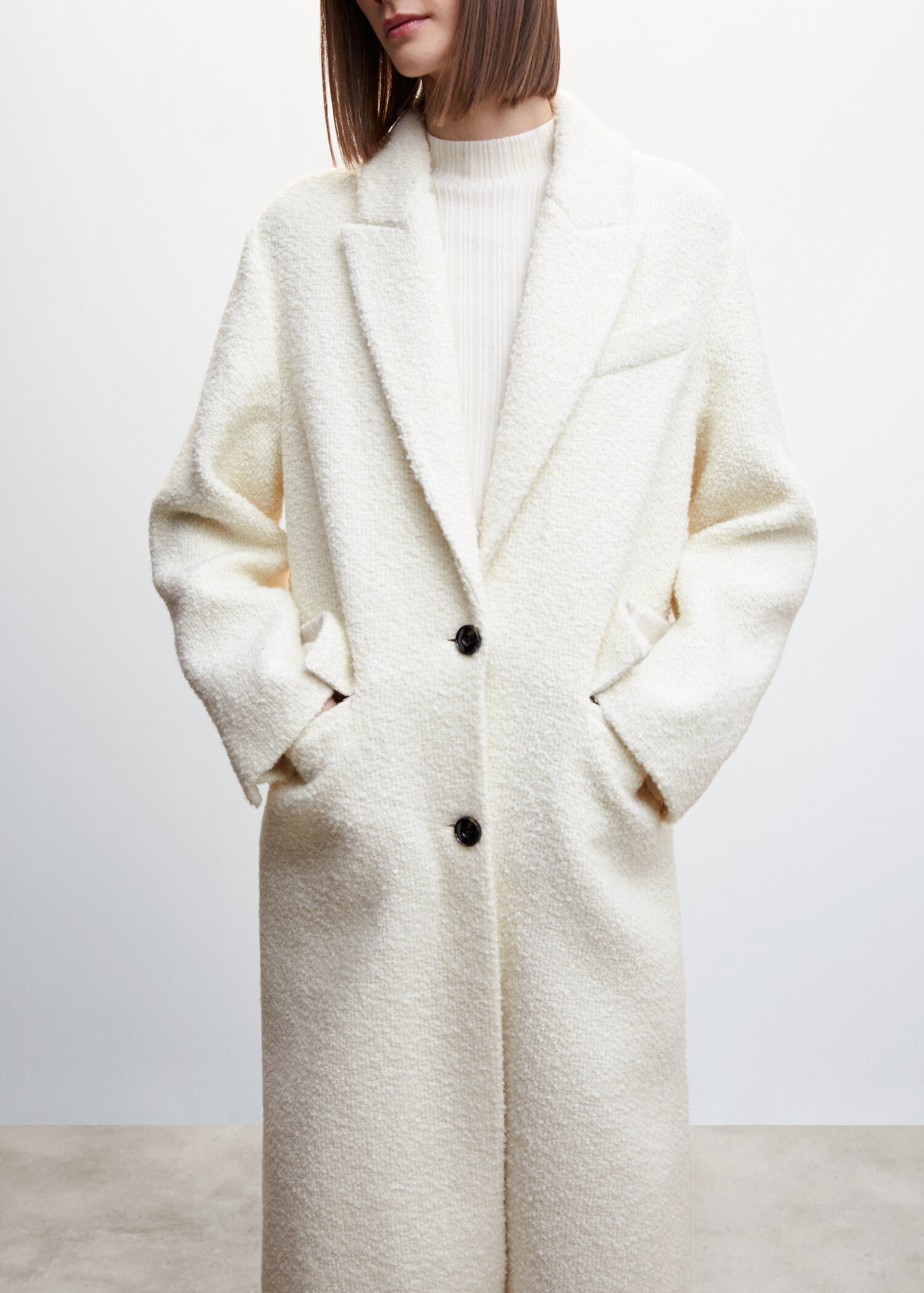Manteau tissu bouclé laine - Détail de l'article 6