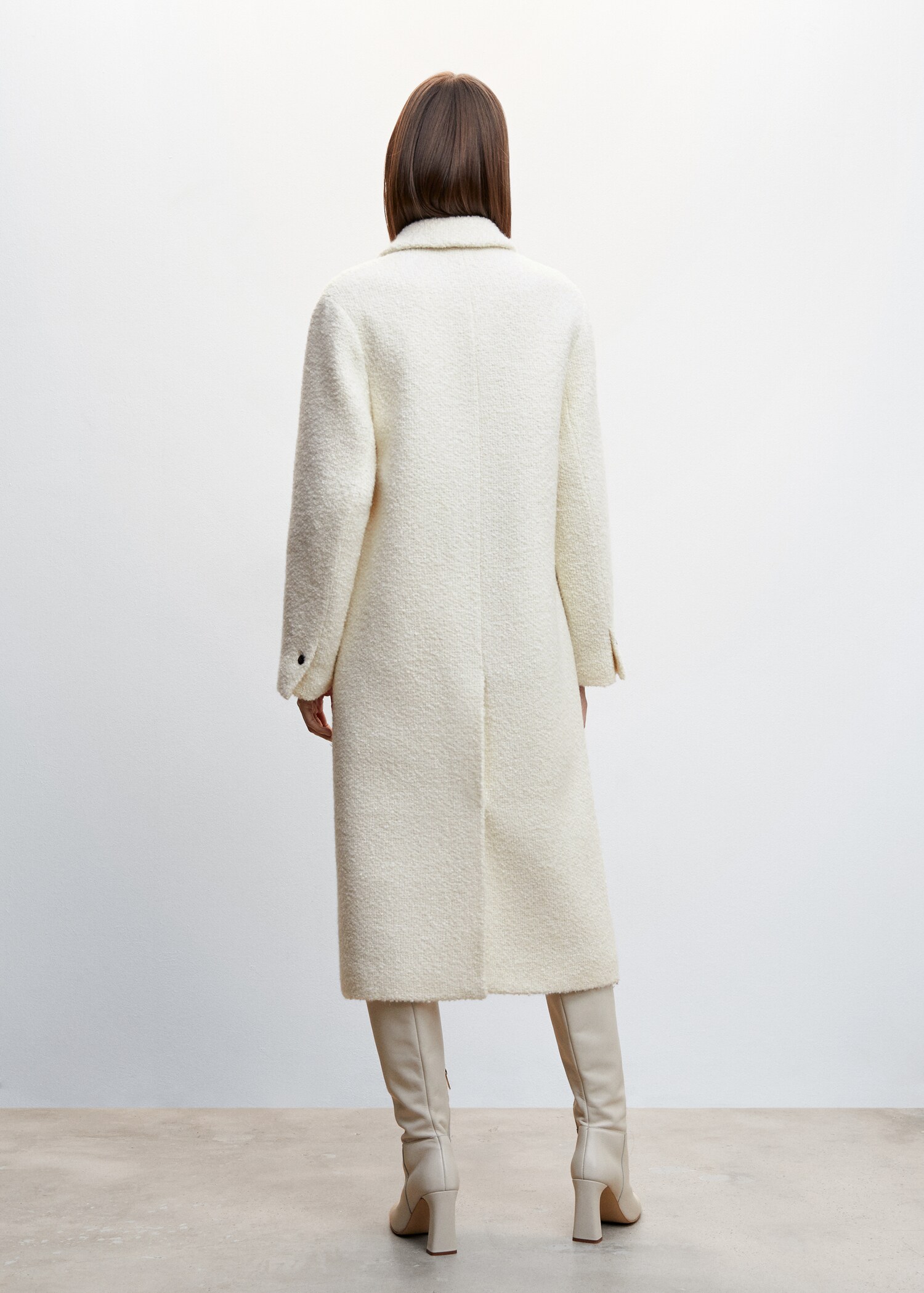 Manteau tissu bouclé laine - Verso de l’article