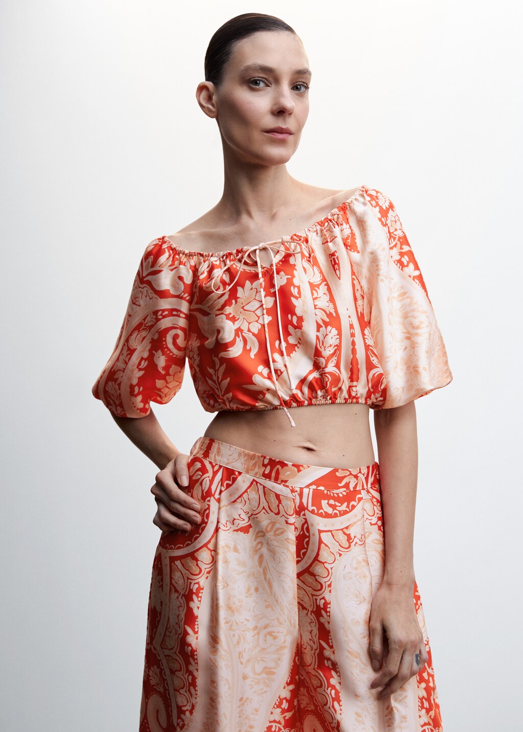 Summer Womens Cute Puff Sleeve Blouses Floral Ruffles
