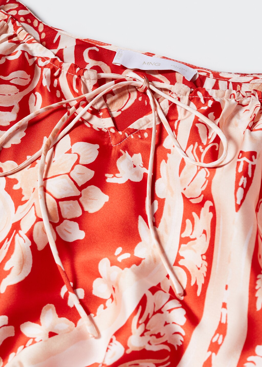 Printed puff sleeve blouse - Women | MANGO OUTLET USA