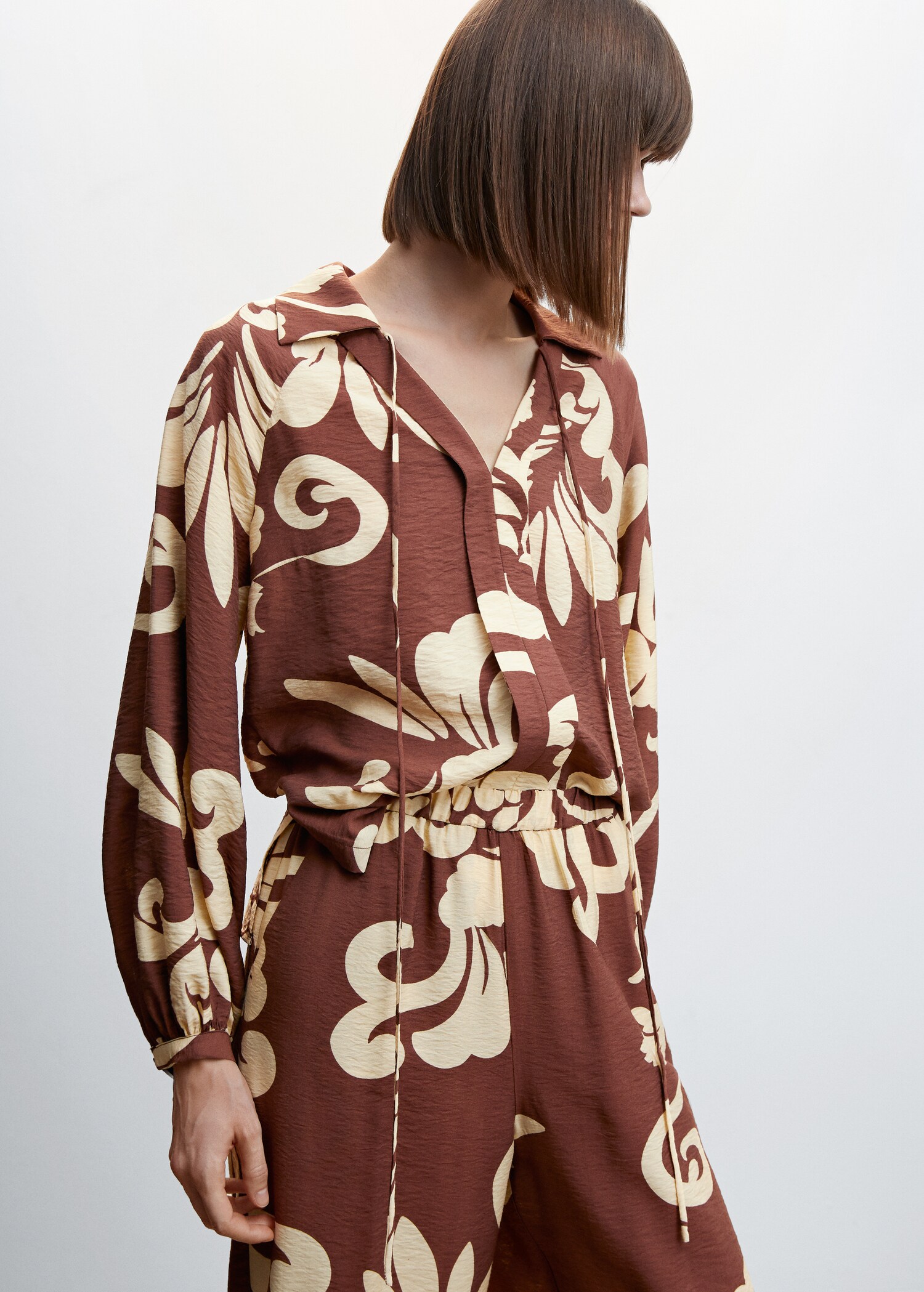 Wide leg printed pants - Details of the article 1