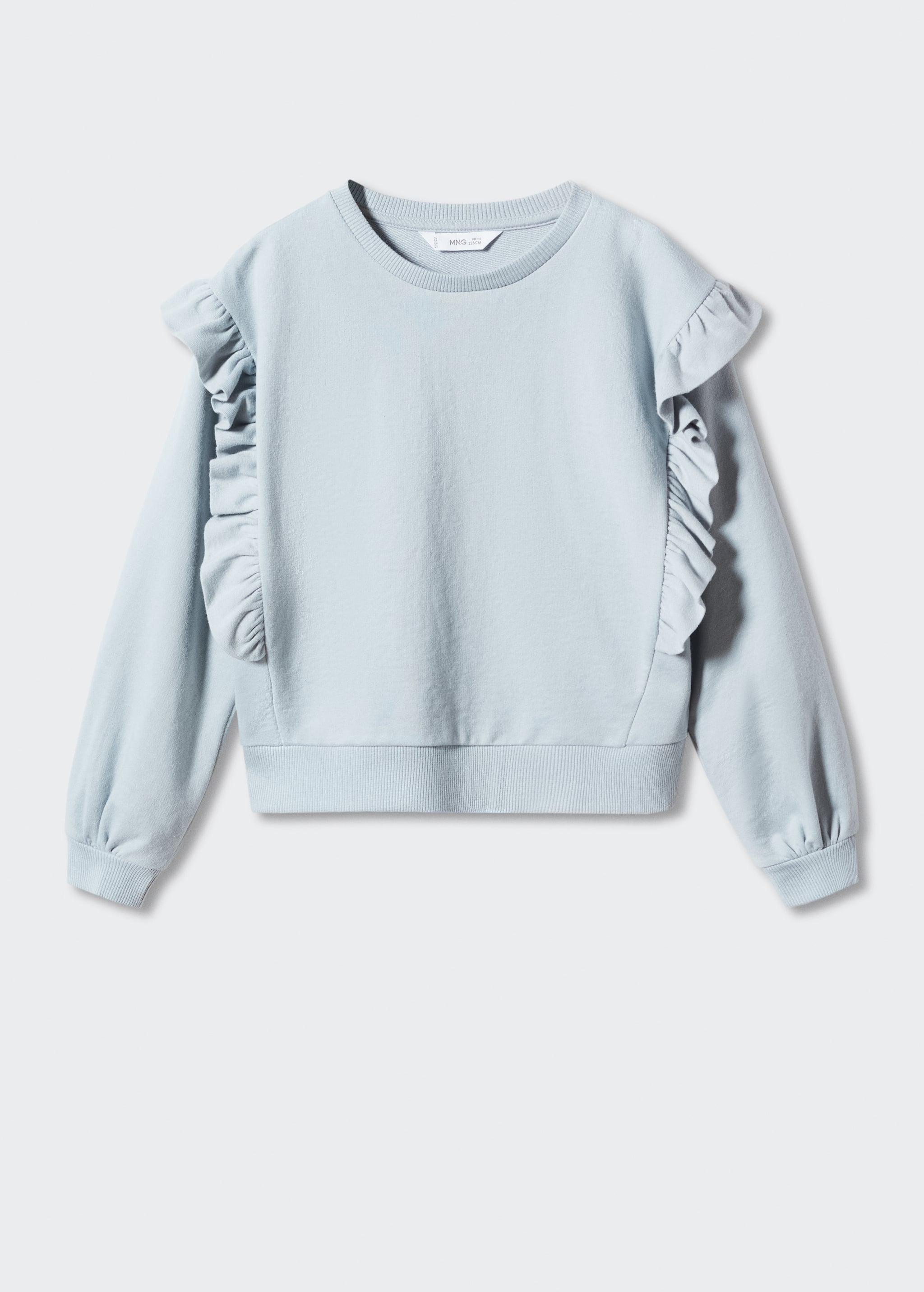 Baumwoll-Sweatshirt mit Rüschen - Artikel ohne Model
