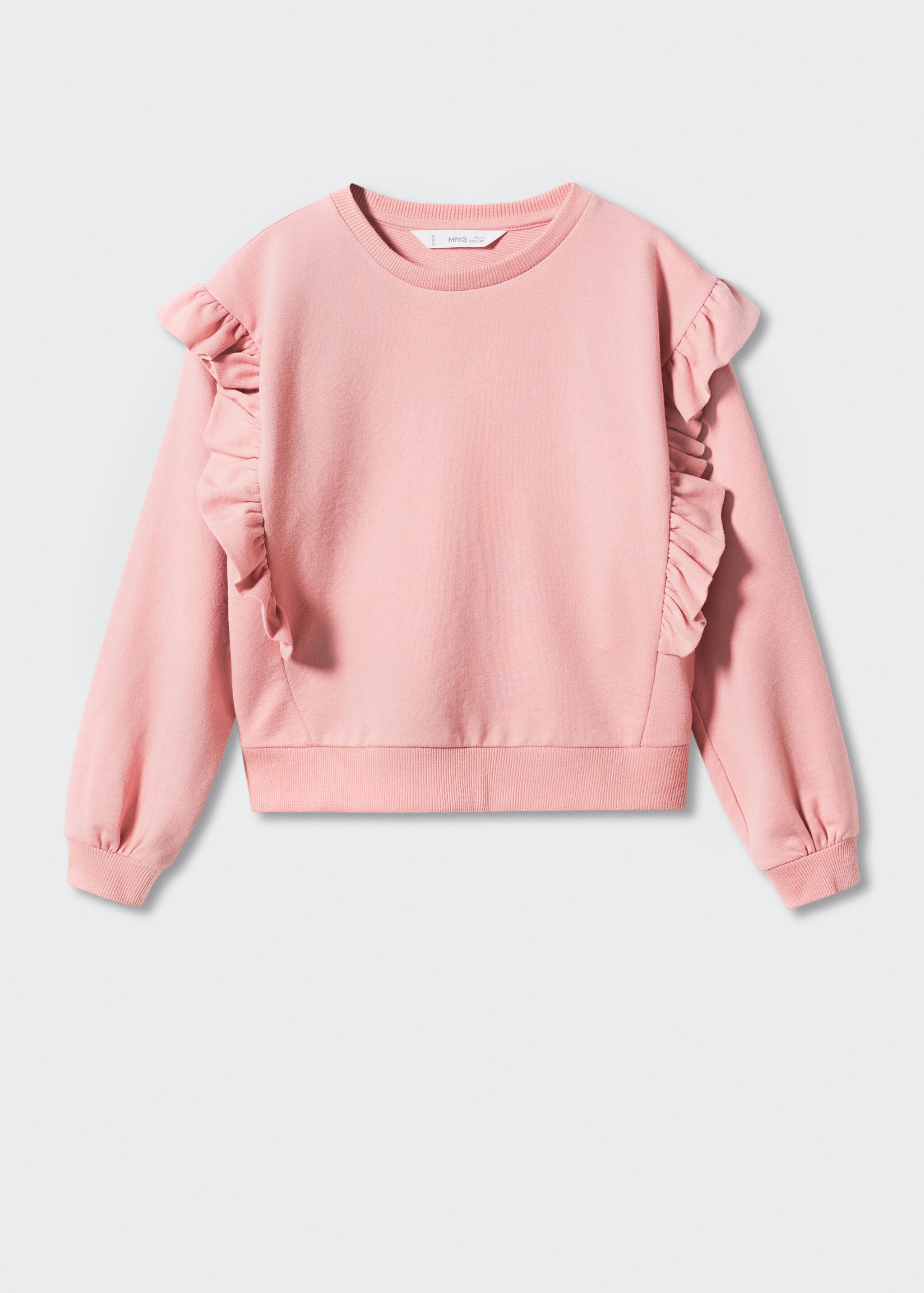Ruffled cotton sweatshirt - Article without model