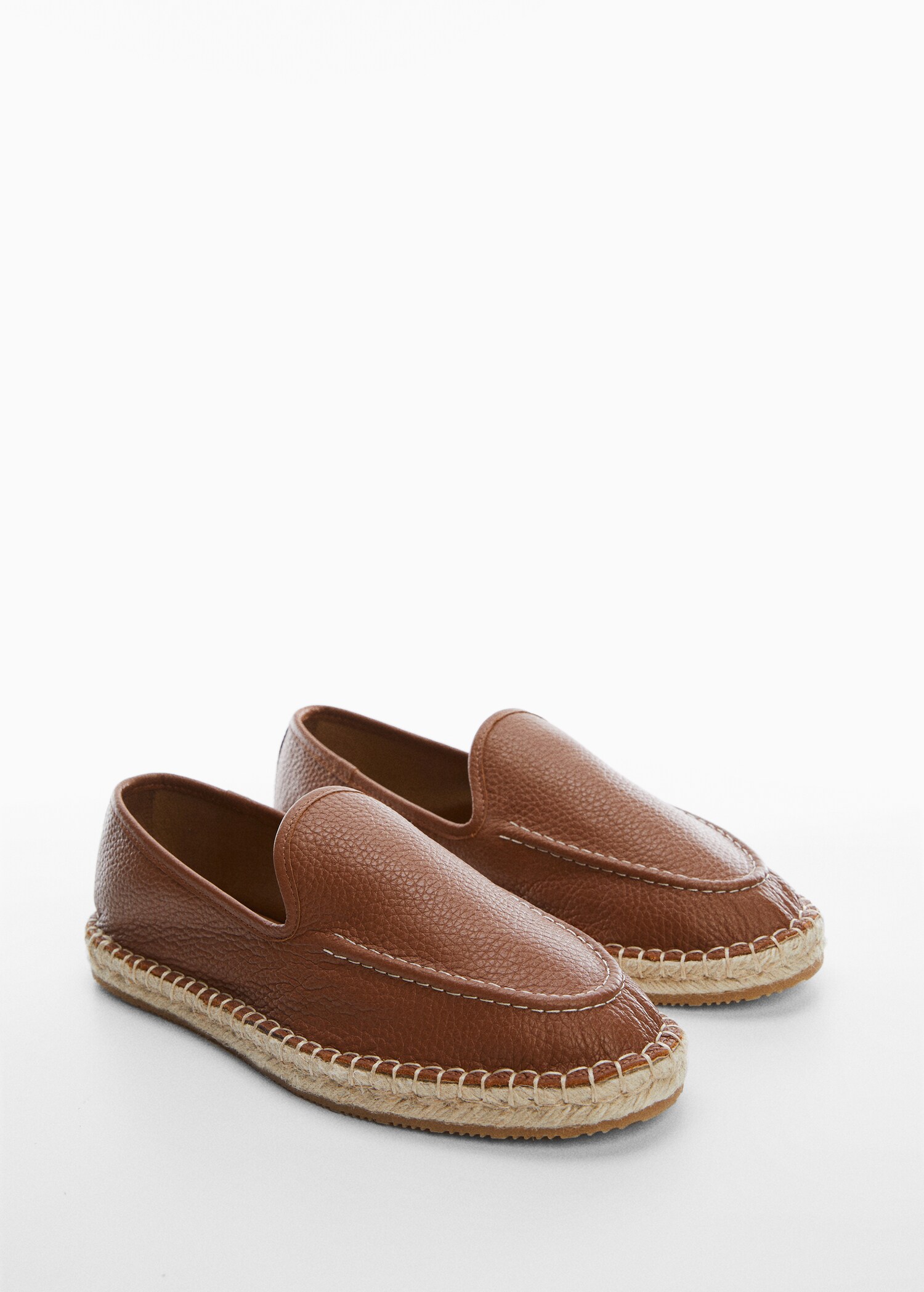 Espadrilles cuir jute - Plan moyen