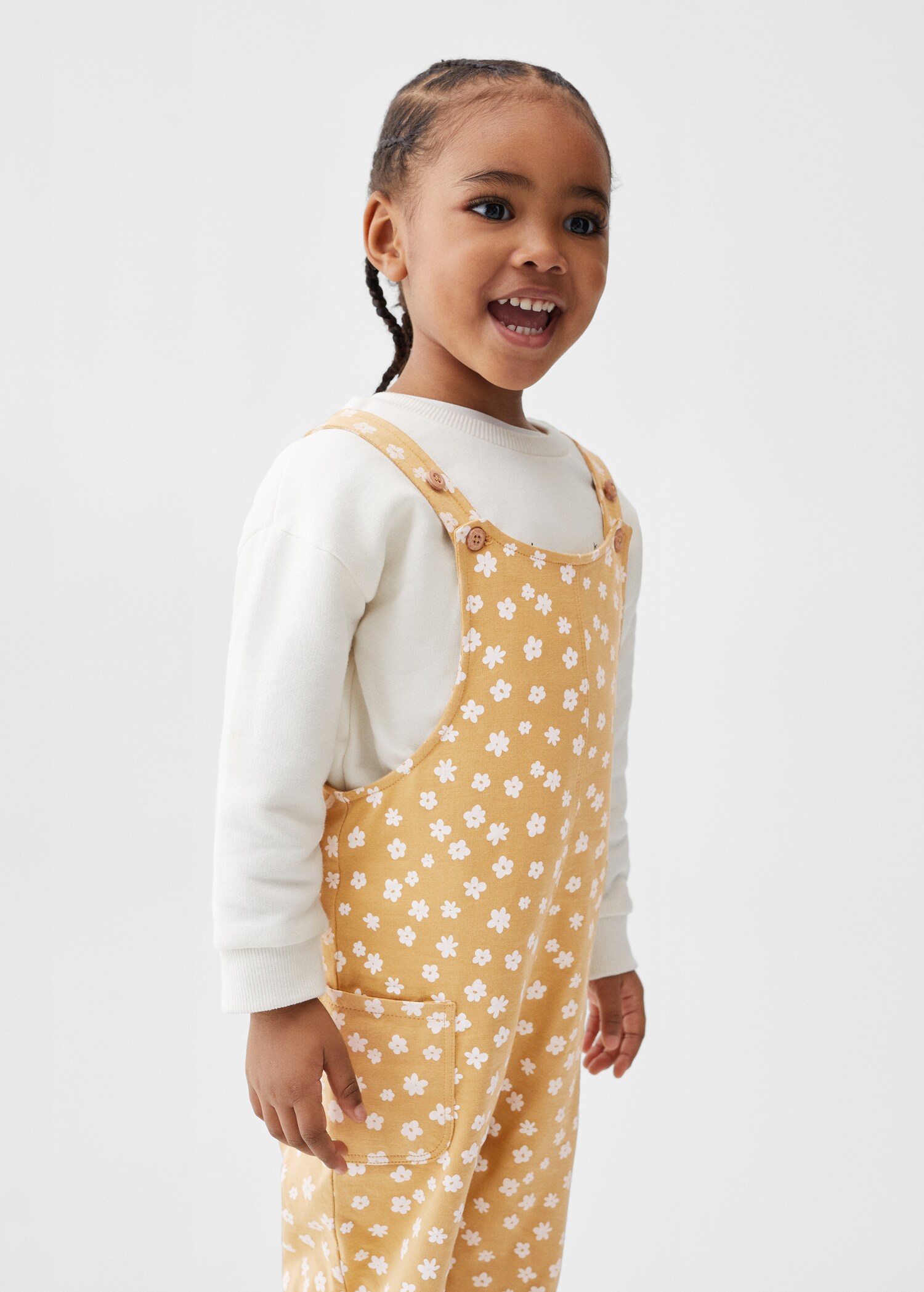 Floral print dungarees - Medium plane