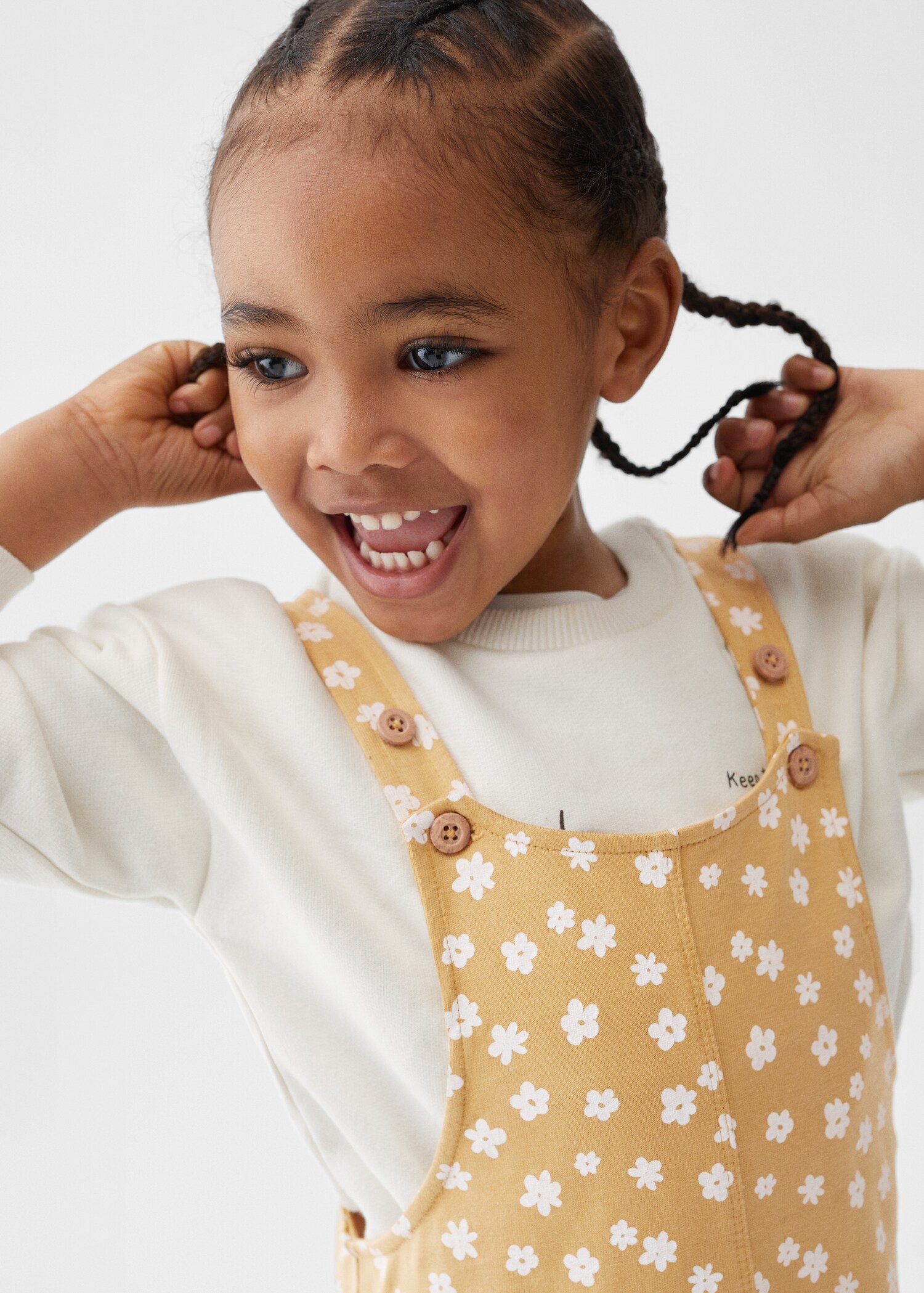 Floral print dungarees - Details of the article 1