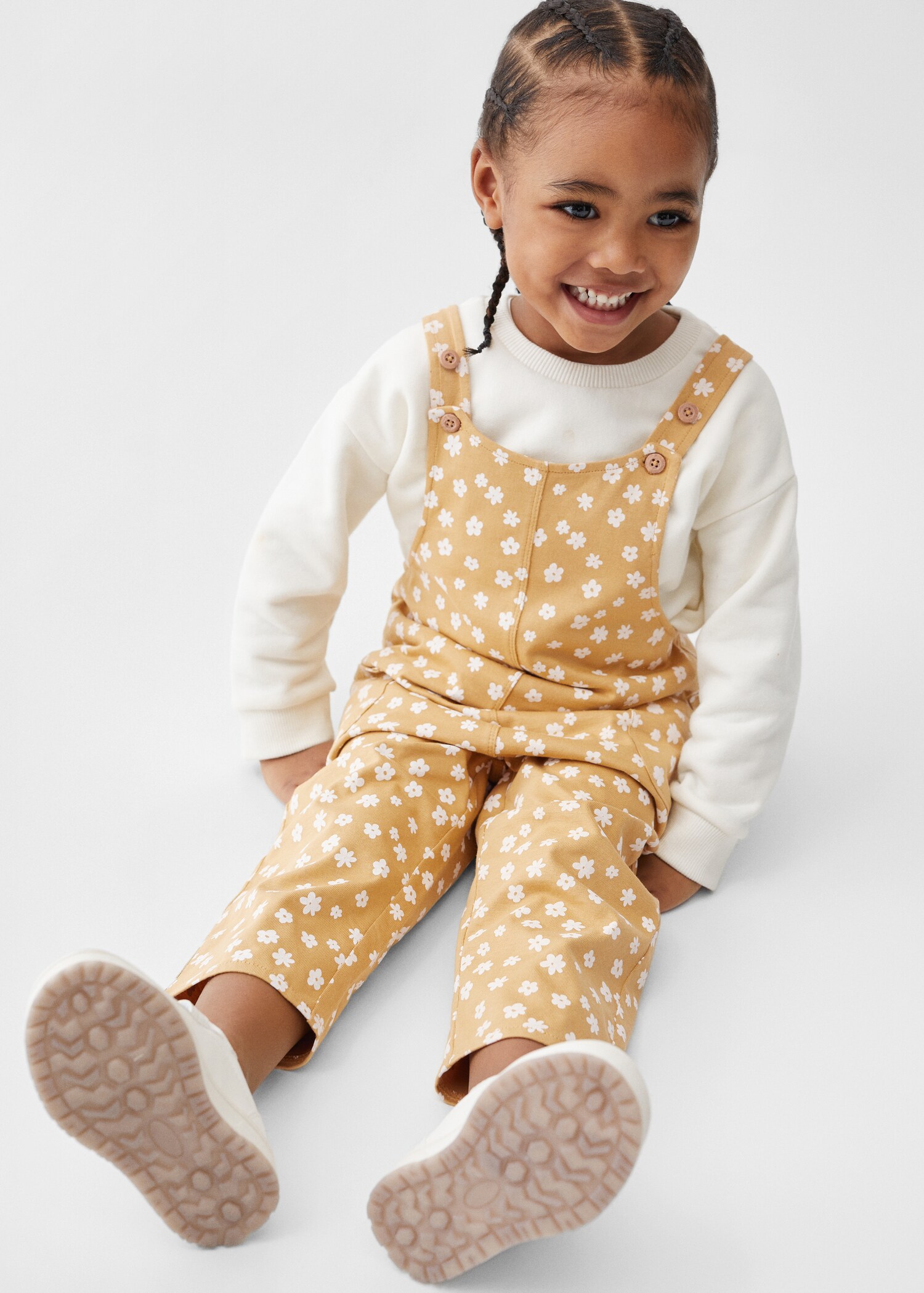 Floral print dungarees - Details of the article 2