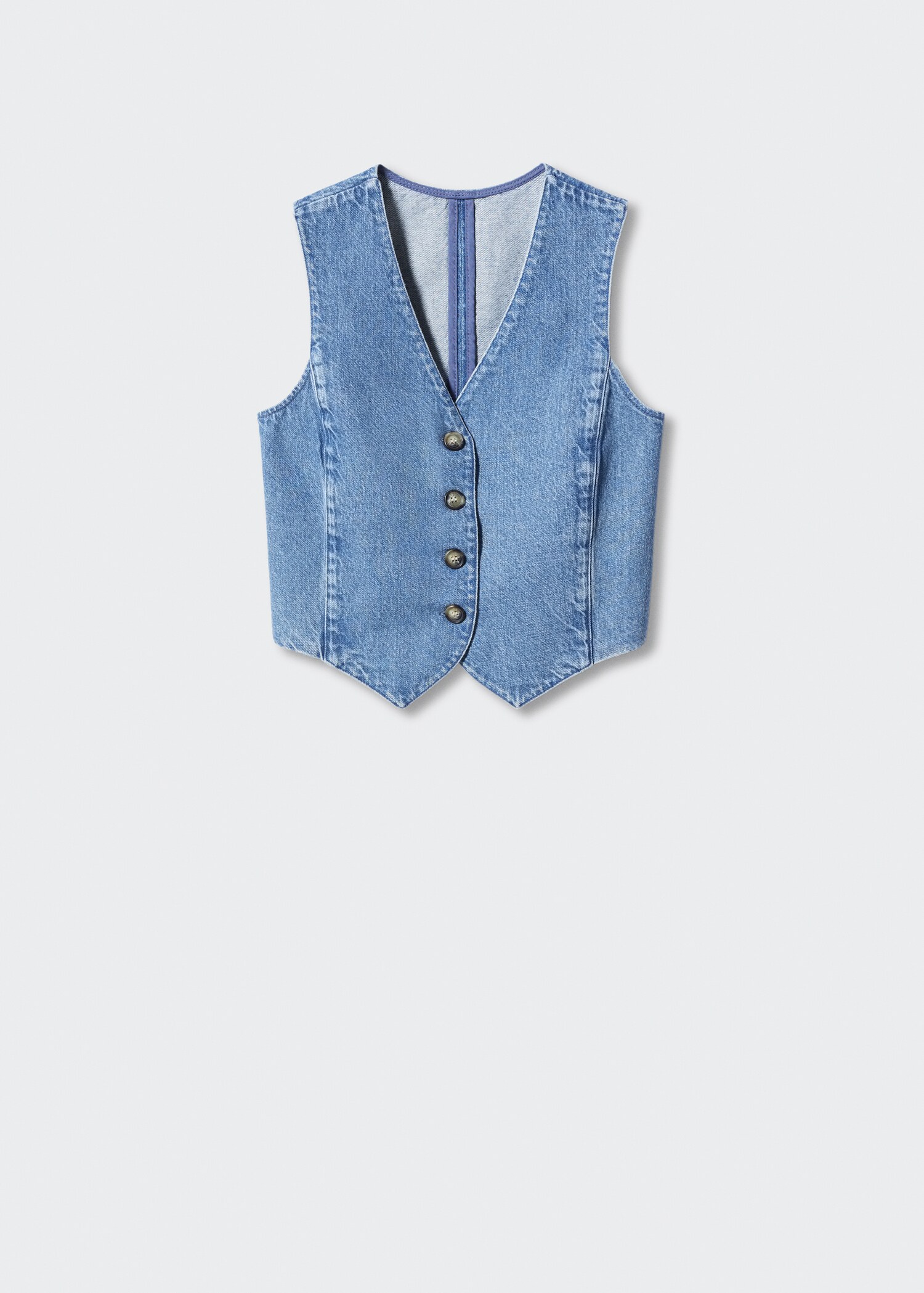Denim gilet with seams - Article without model