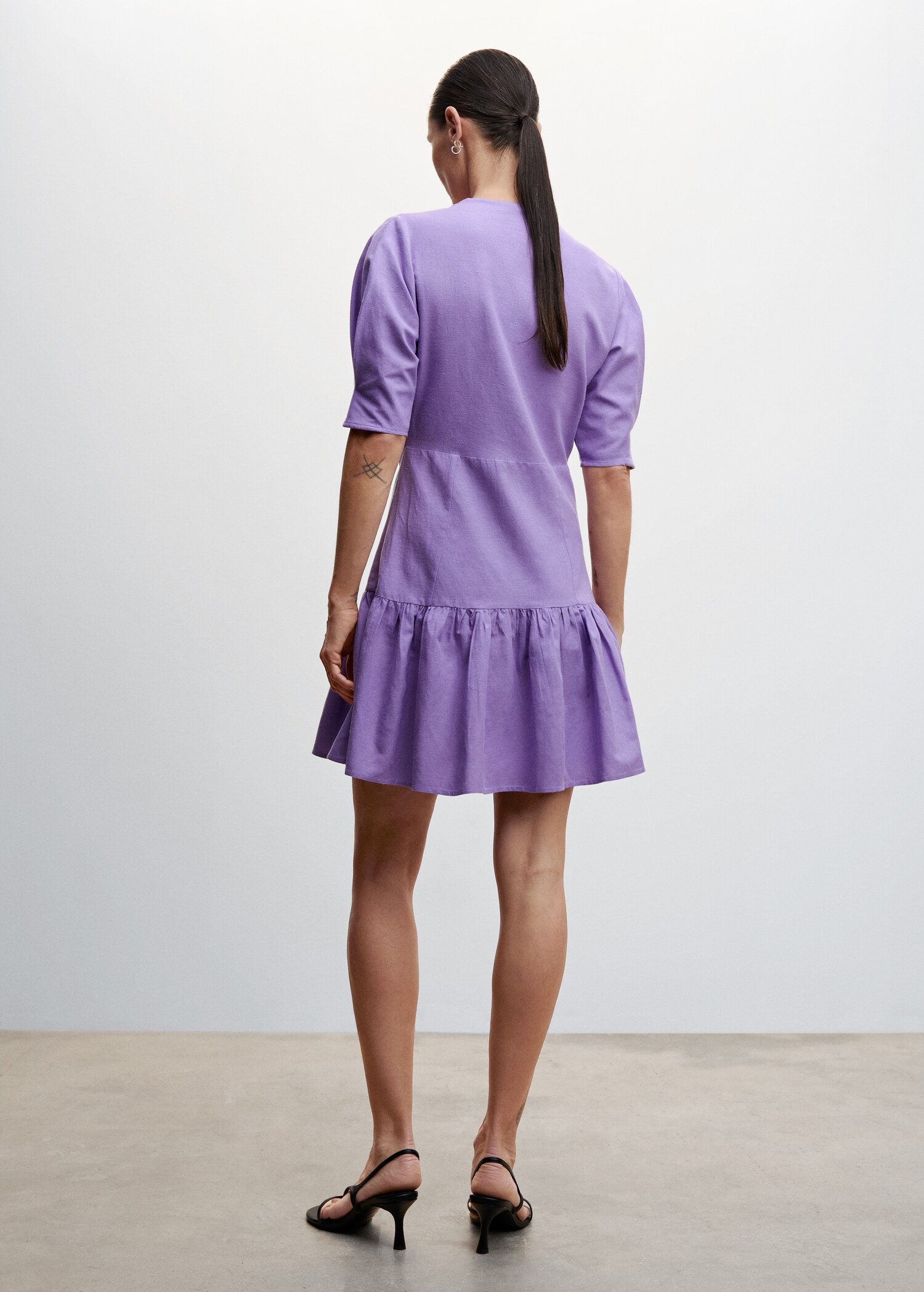 Fluted hem dress - Reverse of the article