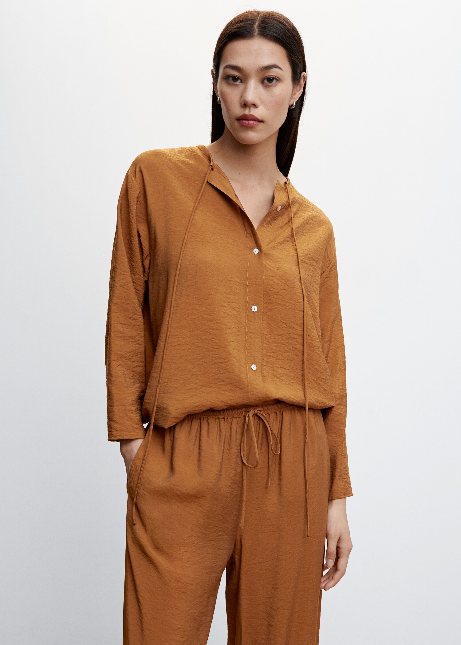 Satin palazzo pants - Medium plane