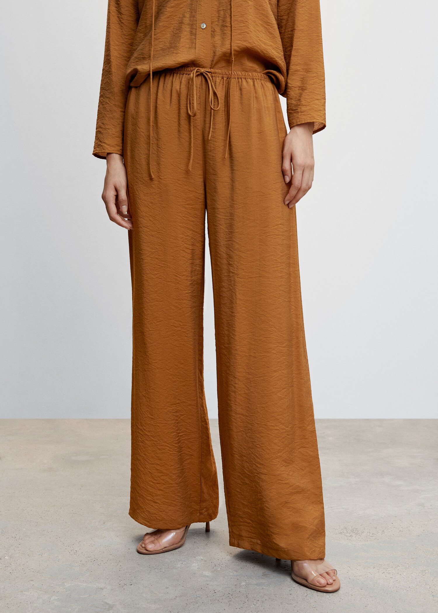 Satin palazzo pants - Details of the article 6