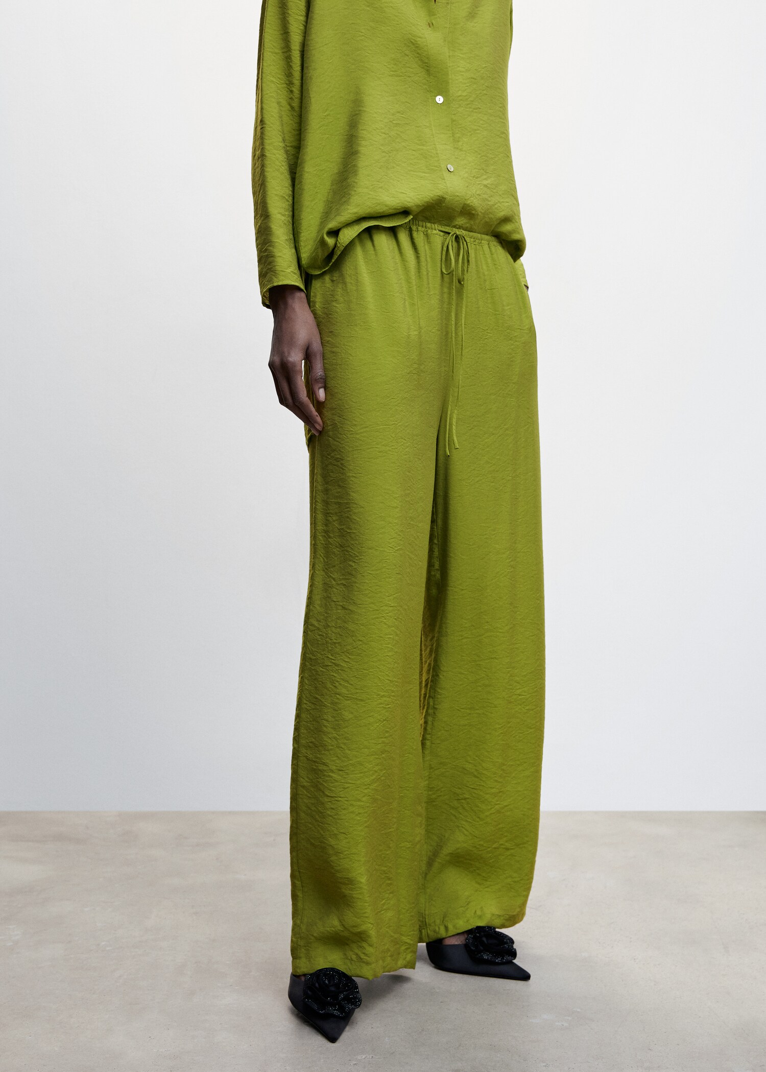 Satin palazzo pants - Medium plane
