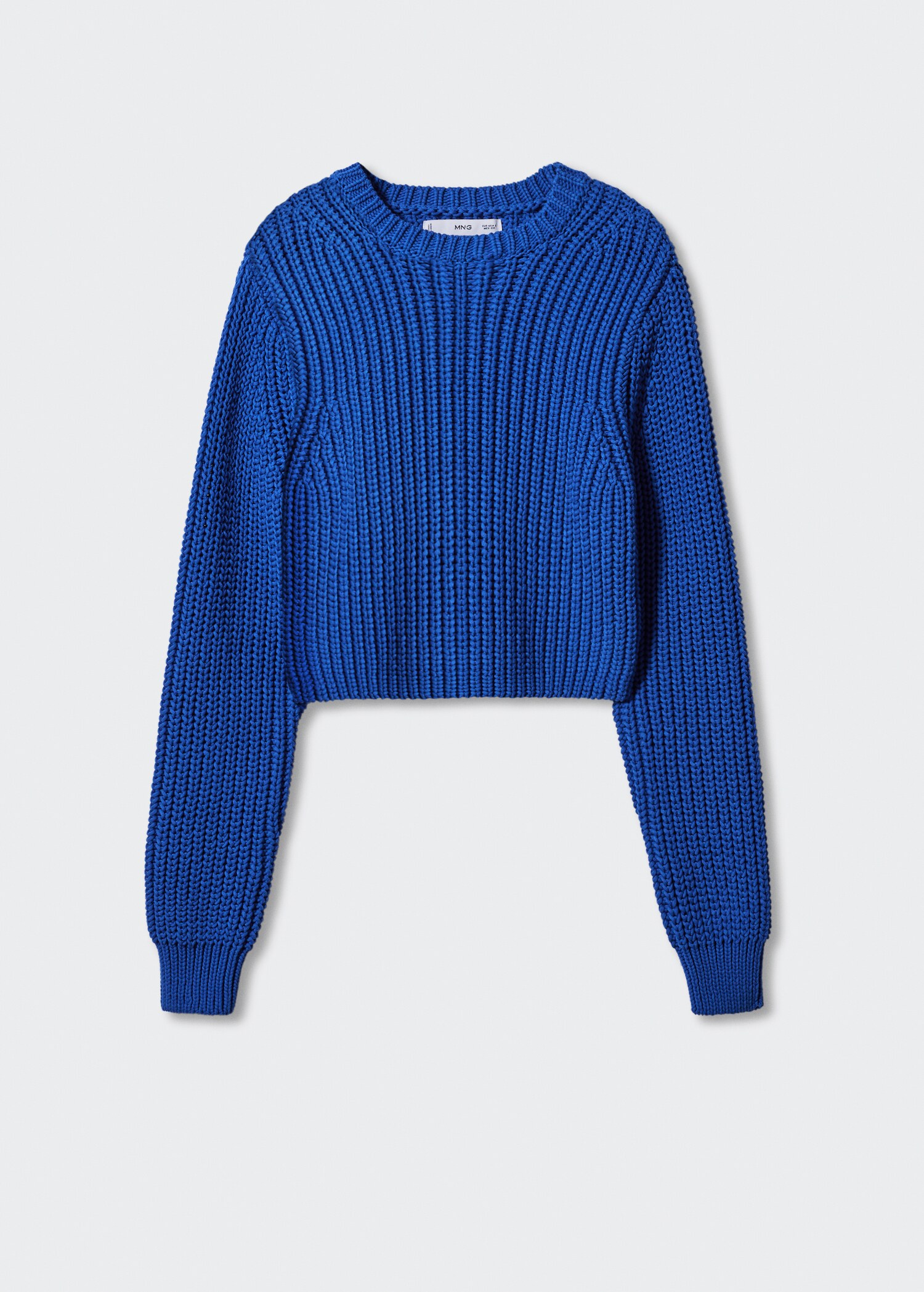 Round-neck cropped jumper - Article without model