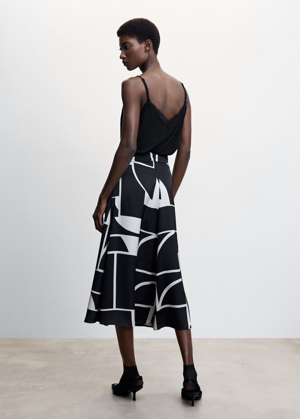 Top lencero encaje mango outlet