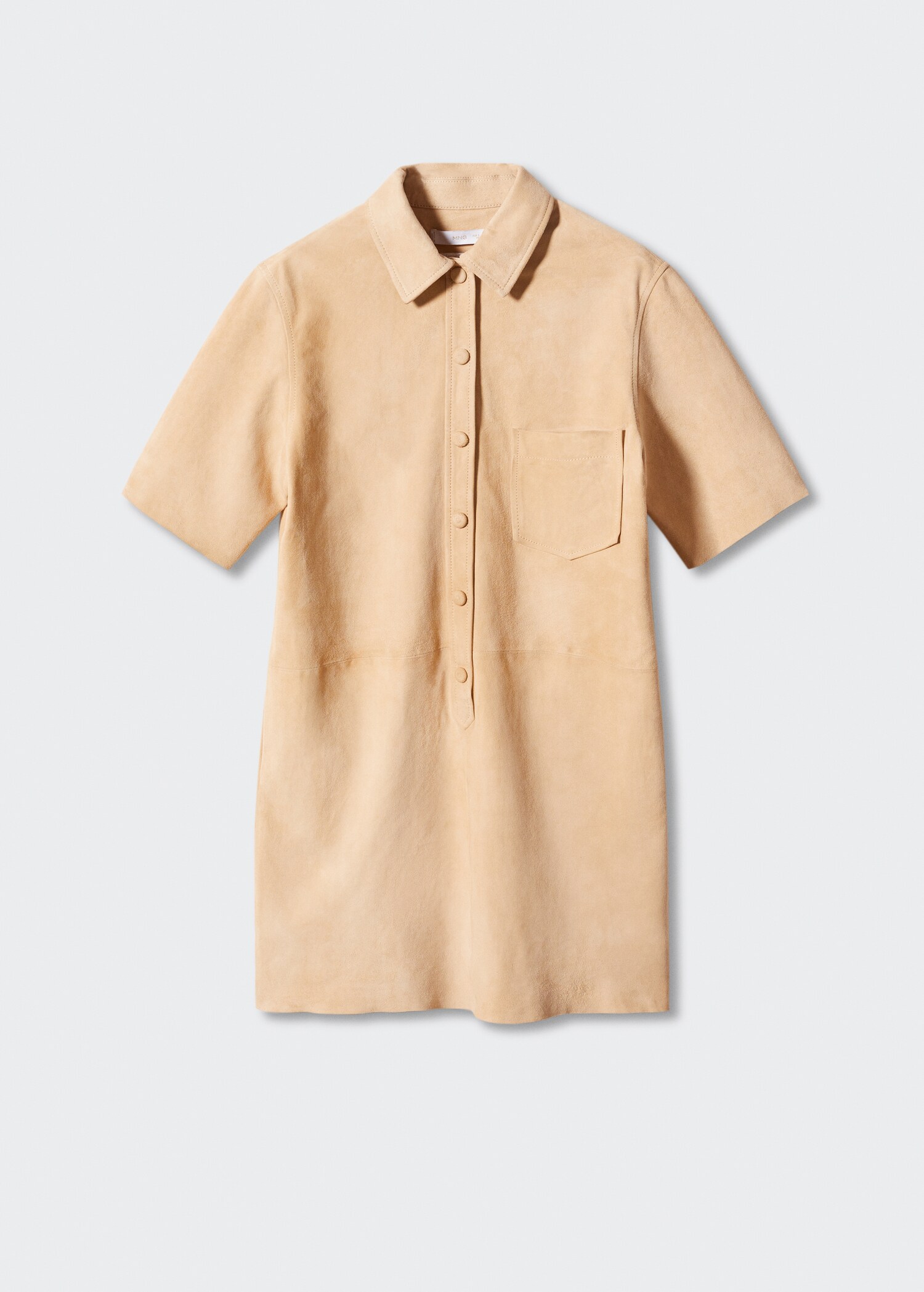 Kožené šaty s knoflíky - Zboží bez modelu