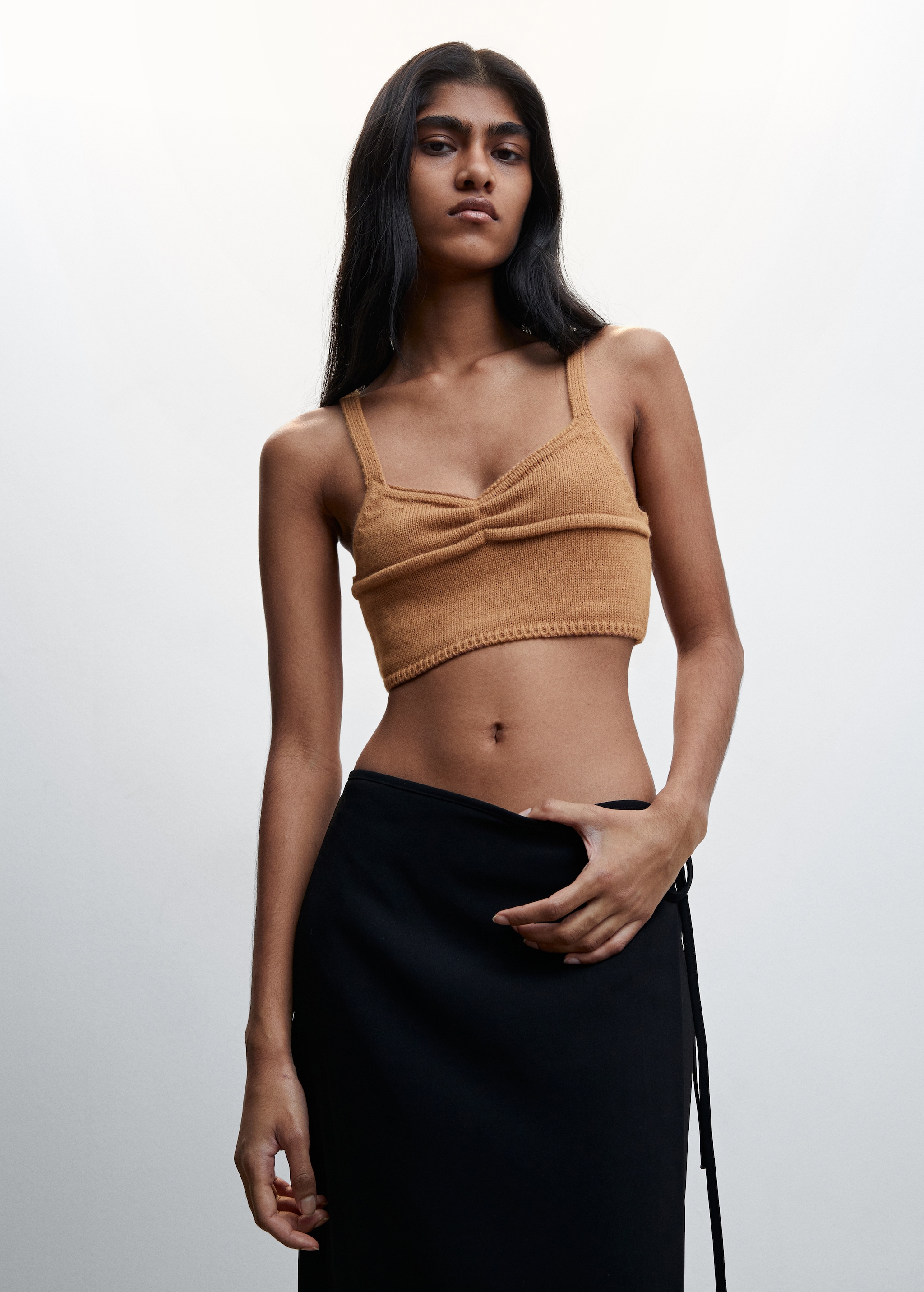 Crop Top Corto Completo Gonna Longuette E Top Crop Top Set