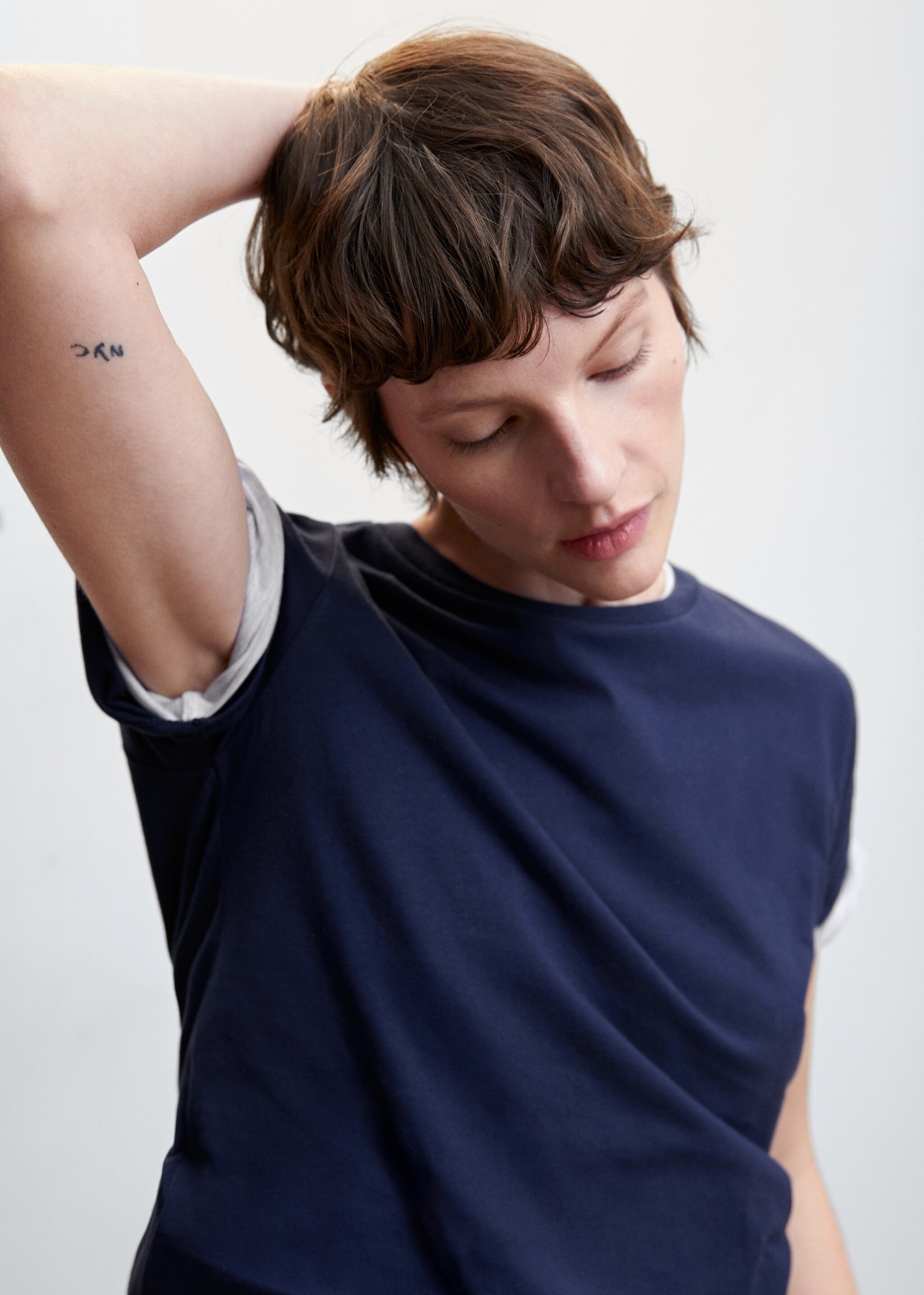 2 pack cotton t-shirt - Details of the article 1, Light Heather Grey. Ref: 47054044-00.