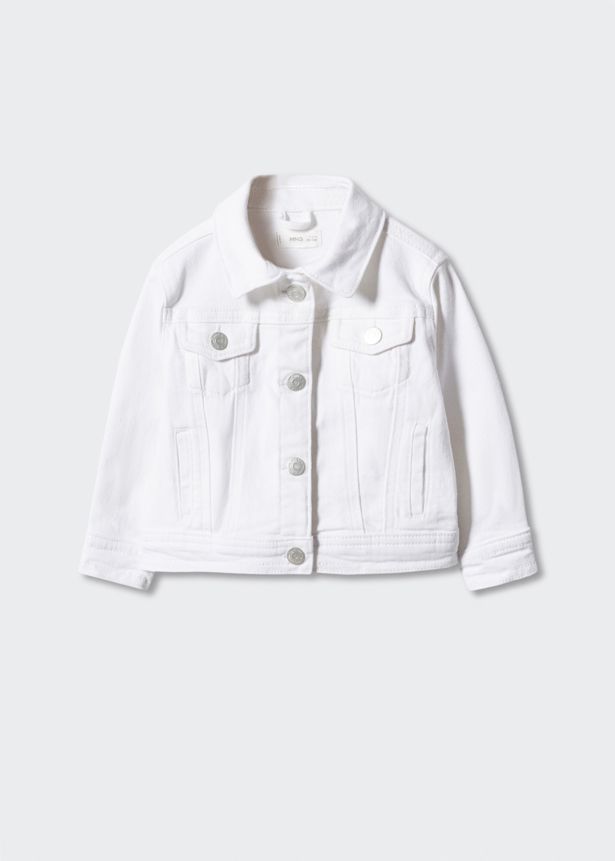 Jeansjacke mit Taschen - Artikel ohne Model, Weiß. Ref: 47054396-00.