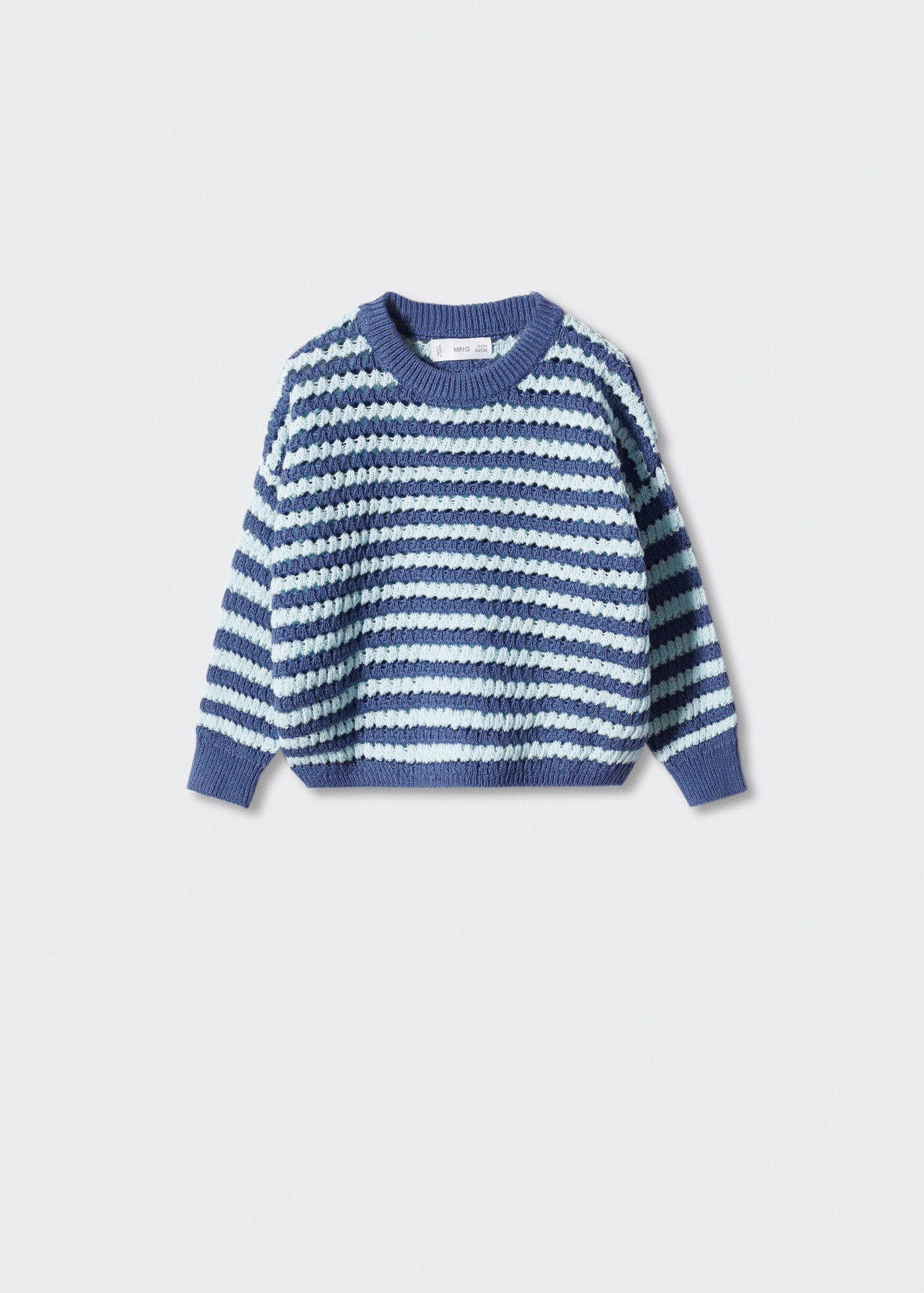 Sweter z ażurowej dzianiny w paski - Artykuł bez modela/modelki