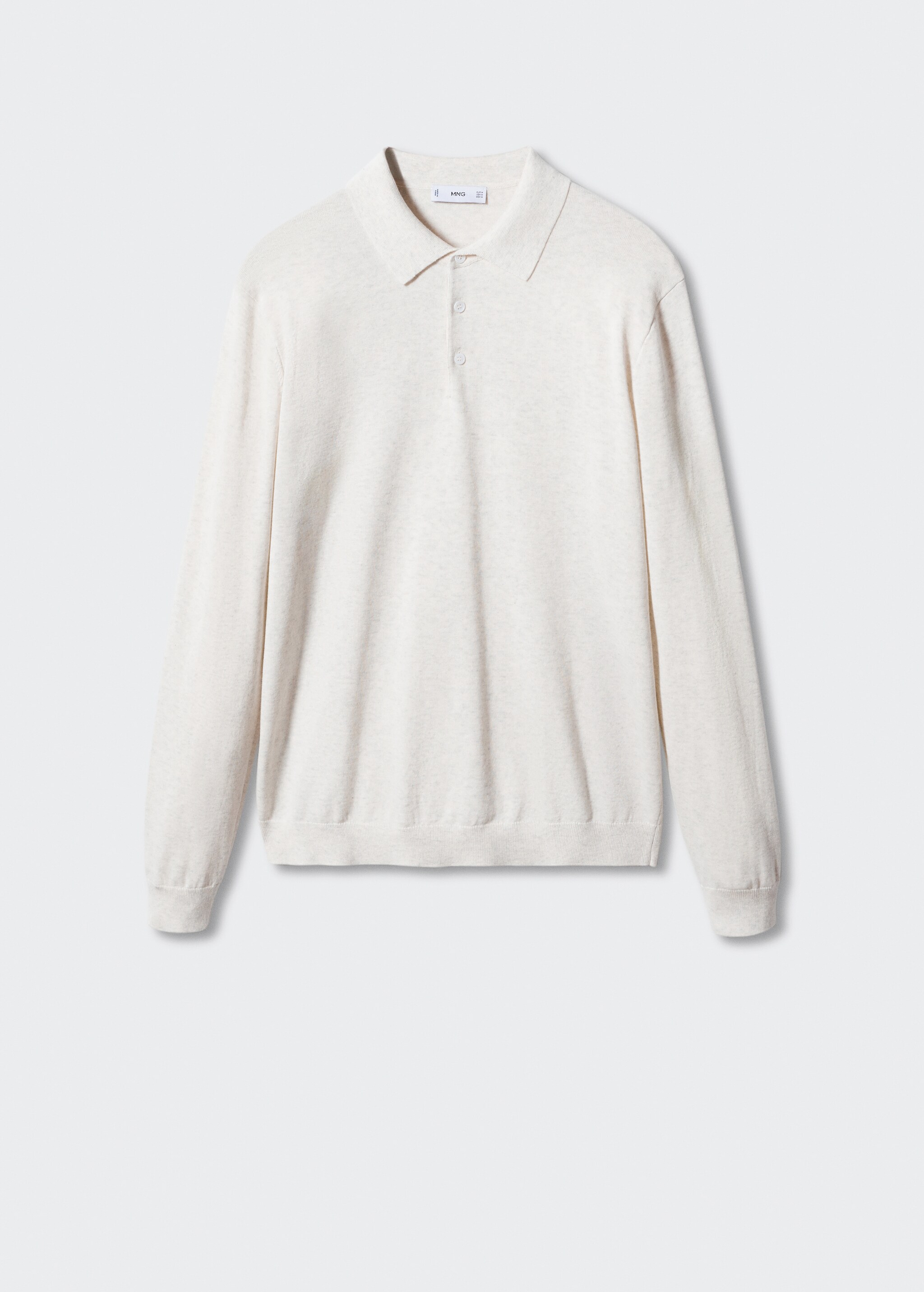 Langärmliges Strick-Poloshirt aus Baumwolle - Artikel ohne Model