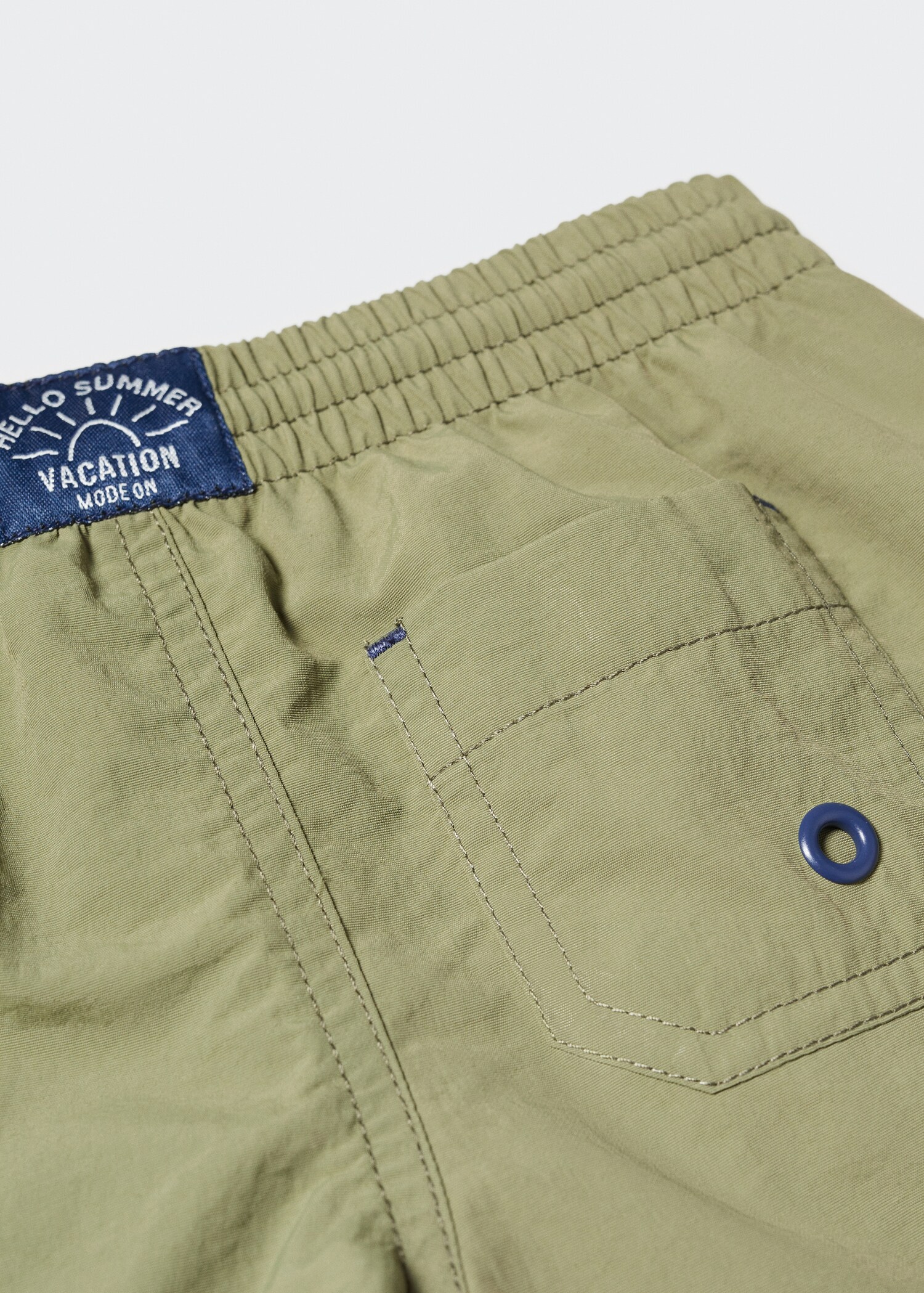 Cord plain swimming trunks - Details of the article 0